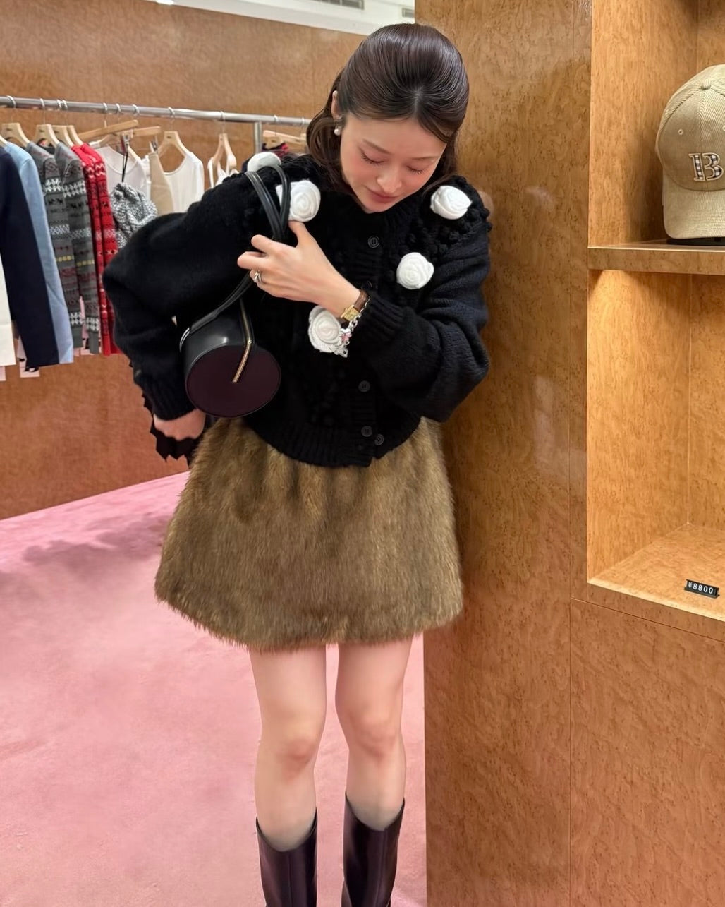 KATE FUR MINI SKIRT/158cm/着用サイズF