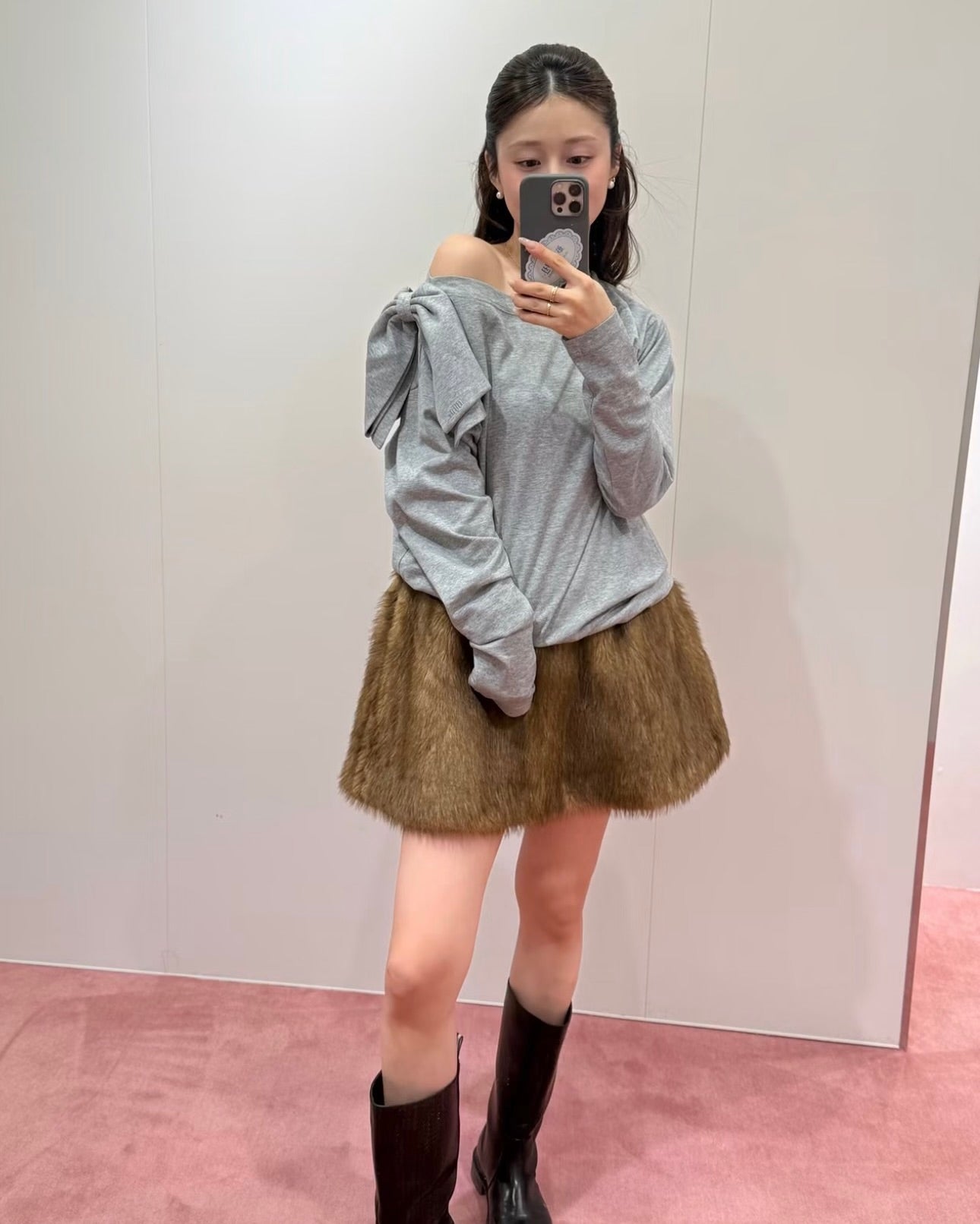 ROMY RIBBON TOP/158cm/着用サイズF