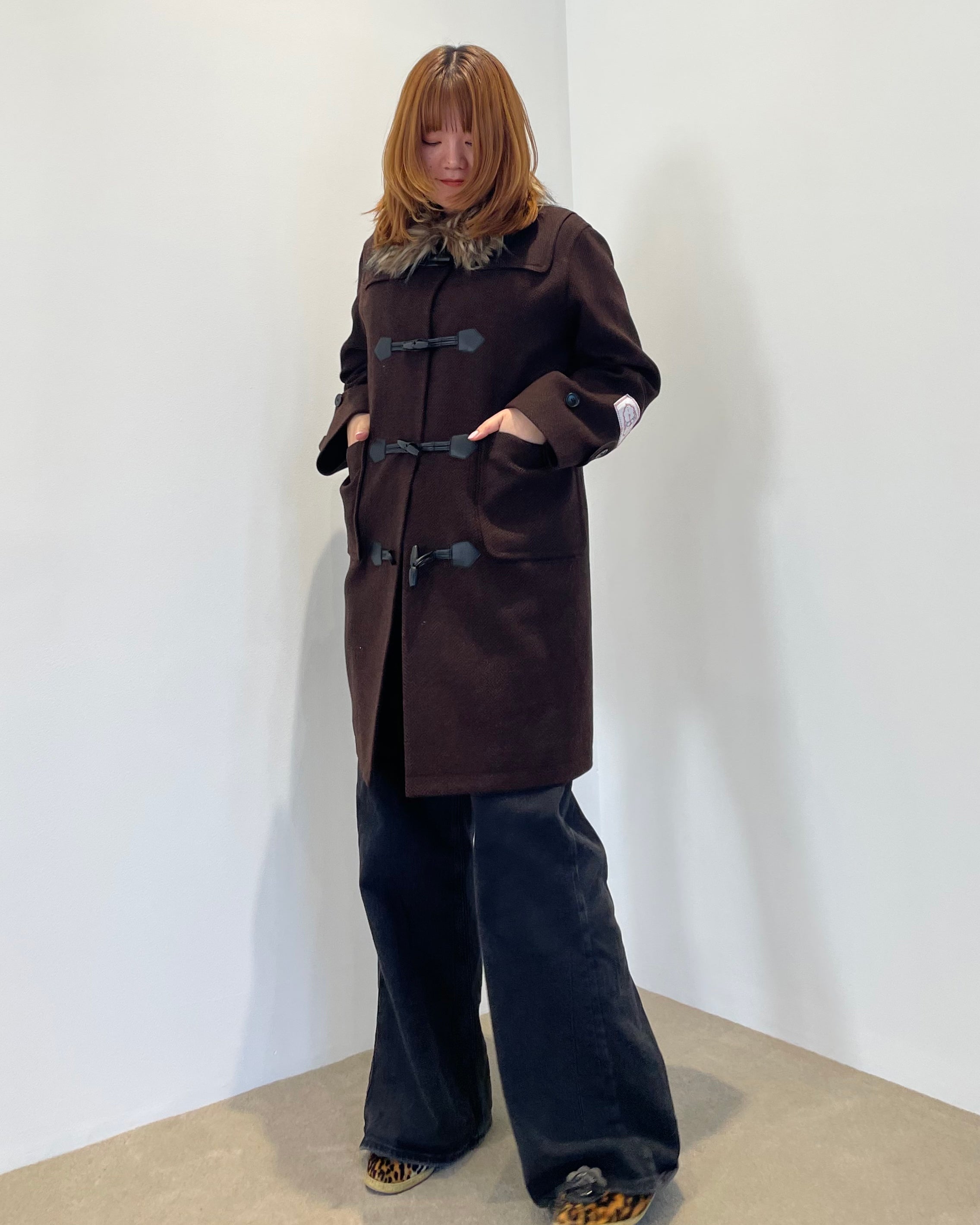 MILLIE DUFFLE FUR COAT/166cm/着用サイズF