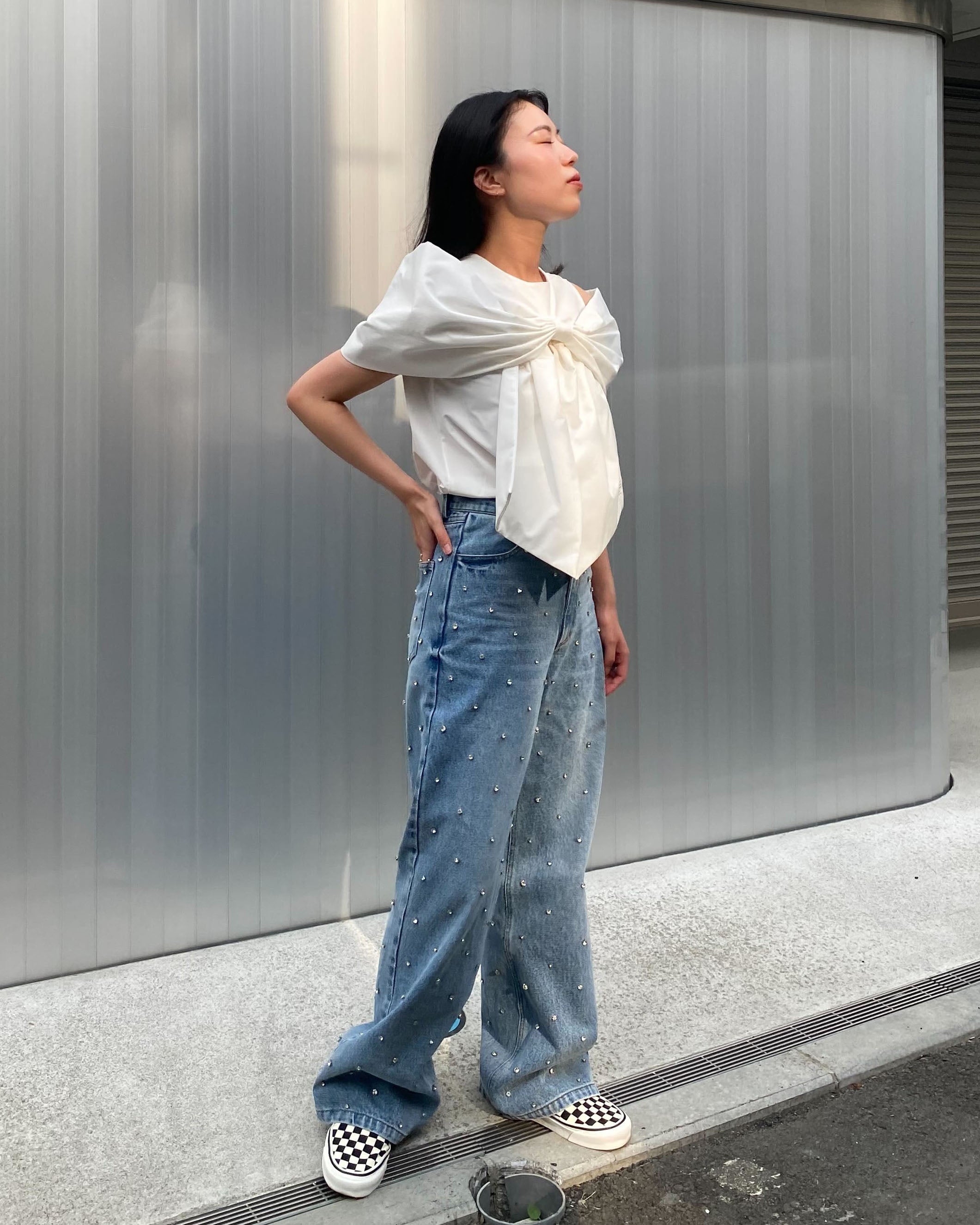 BIBIY. JEWEL DENIM/155cm/着用サイズS