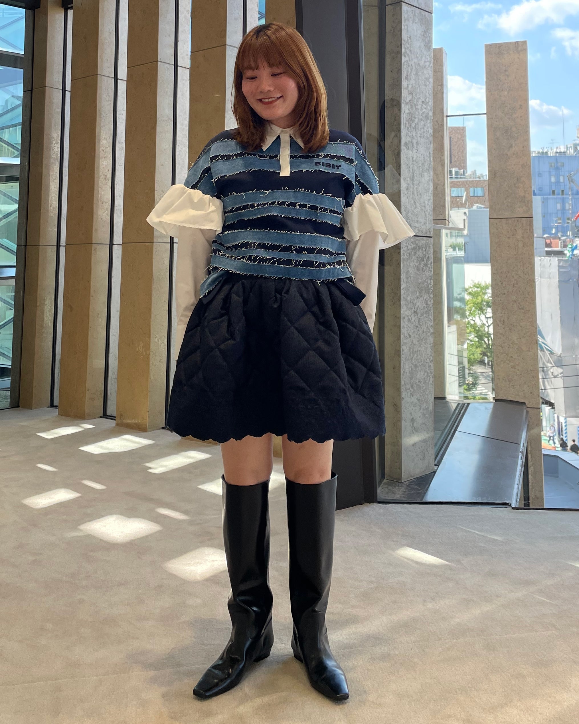 JAMIE DENIM TOP/166cm/着用サイズF