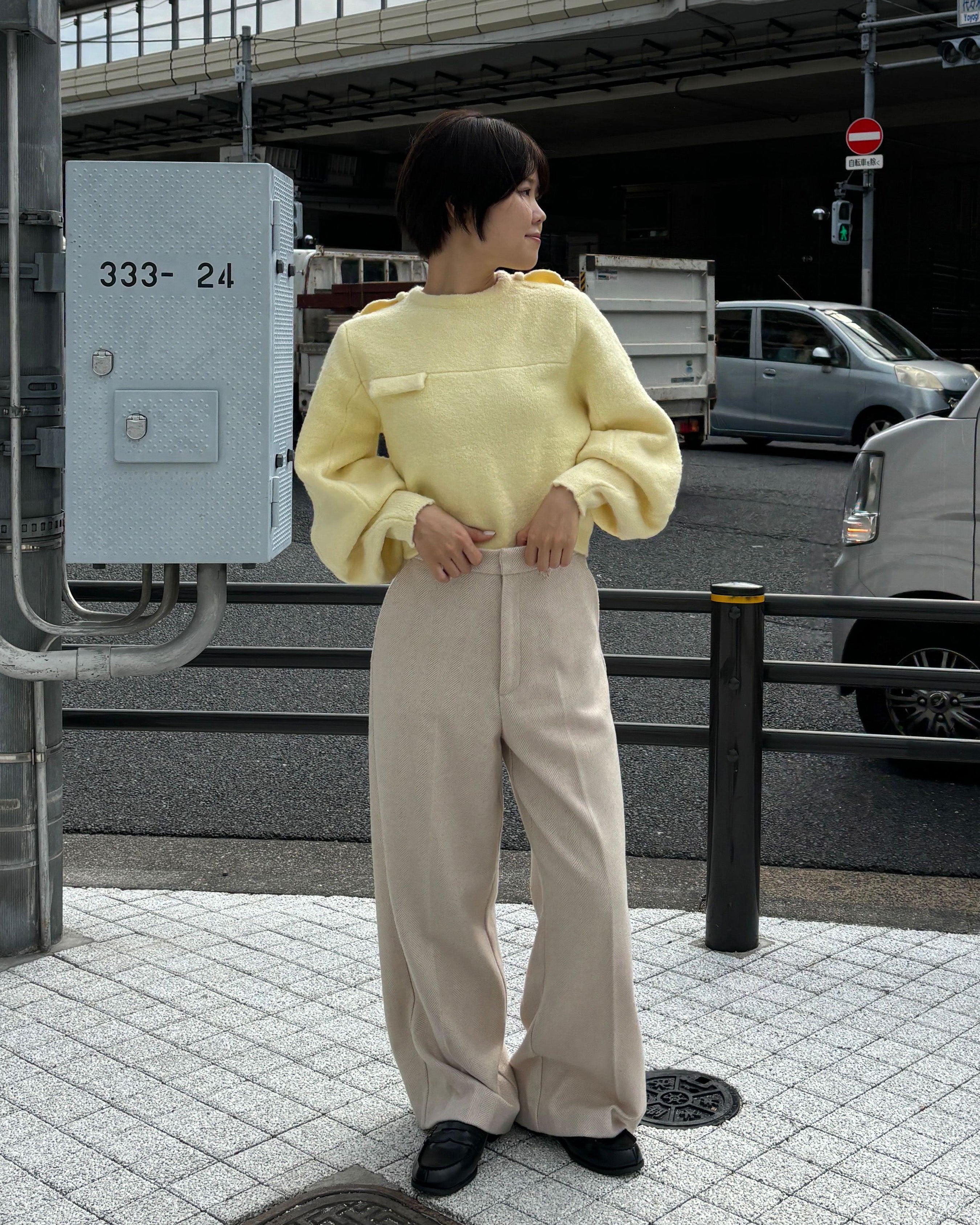 CAMELLIA WOOL PANTS/159cm/着用サイズS