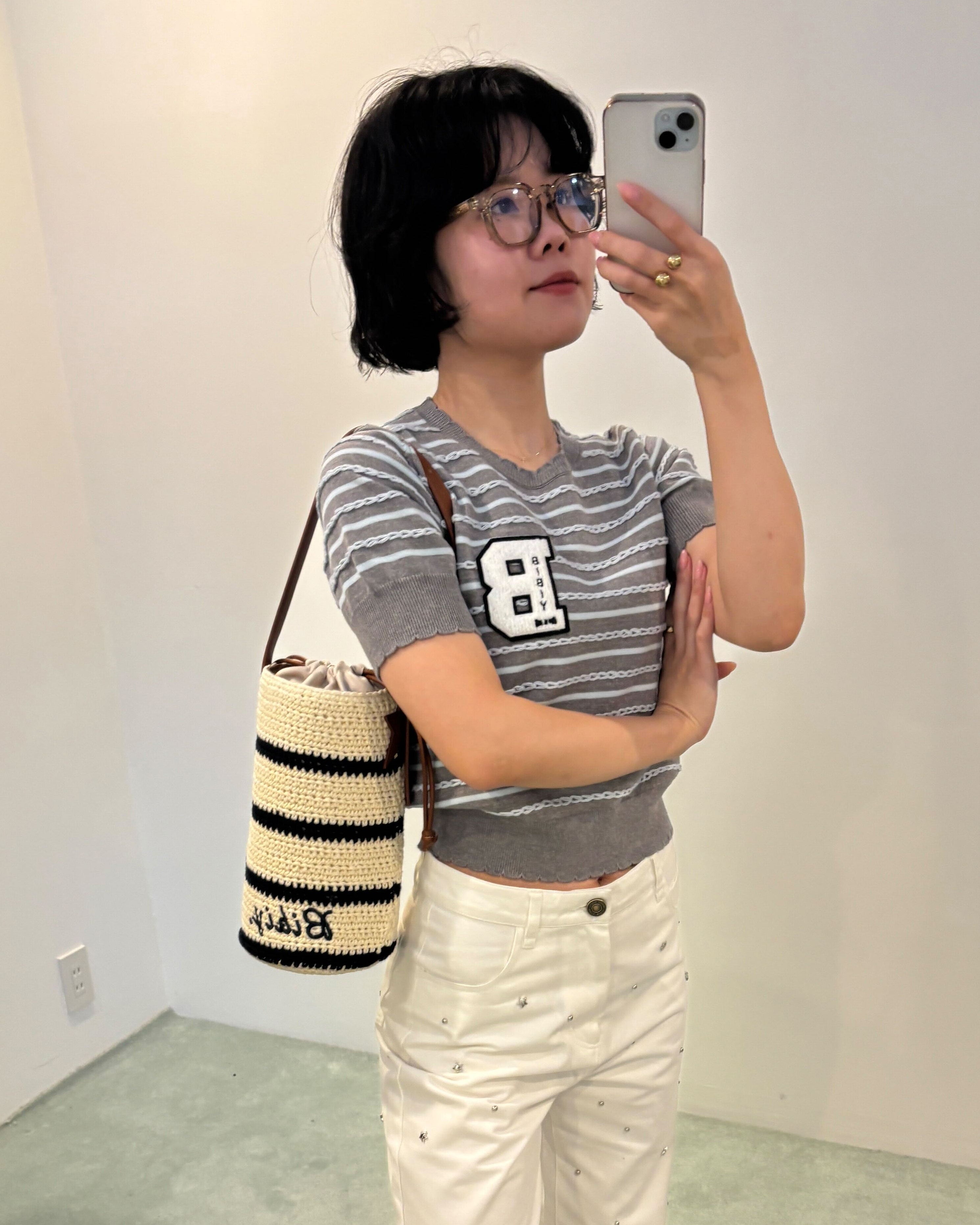 B. BORDER LOCK KNIT/159cm/着用サイズF