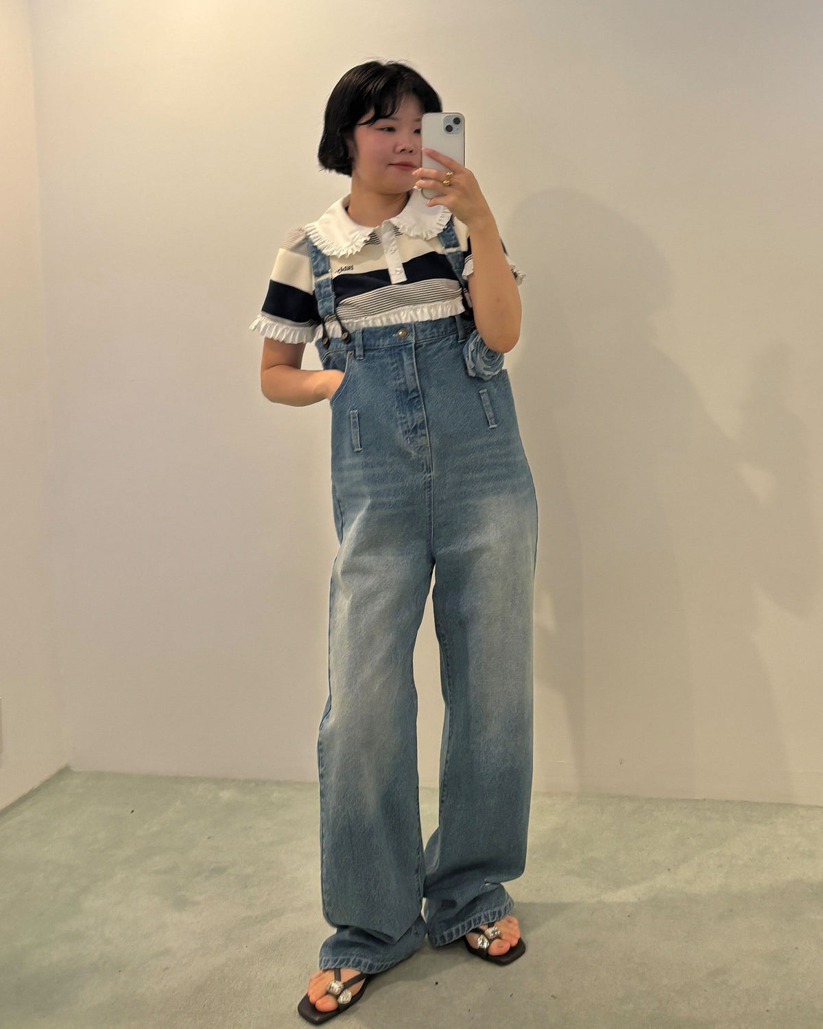 JAMIE FRILL TOP/159cm/着用サイズF｜Bibiy