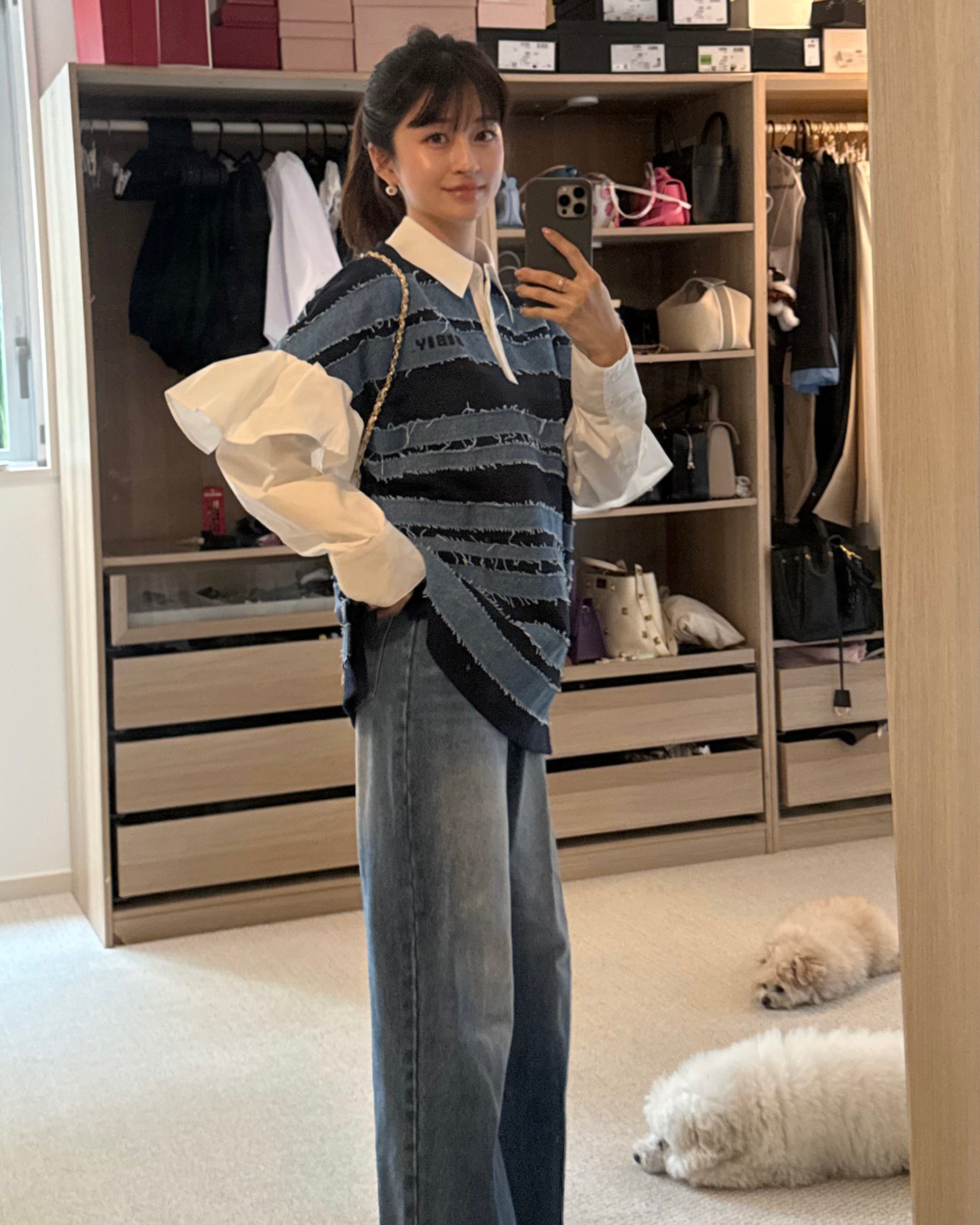 JAMIE DENIM TOPS/158cm/着用サイズF