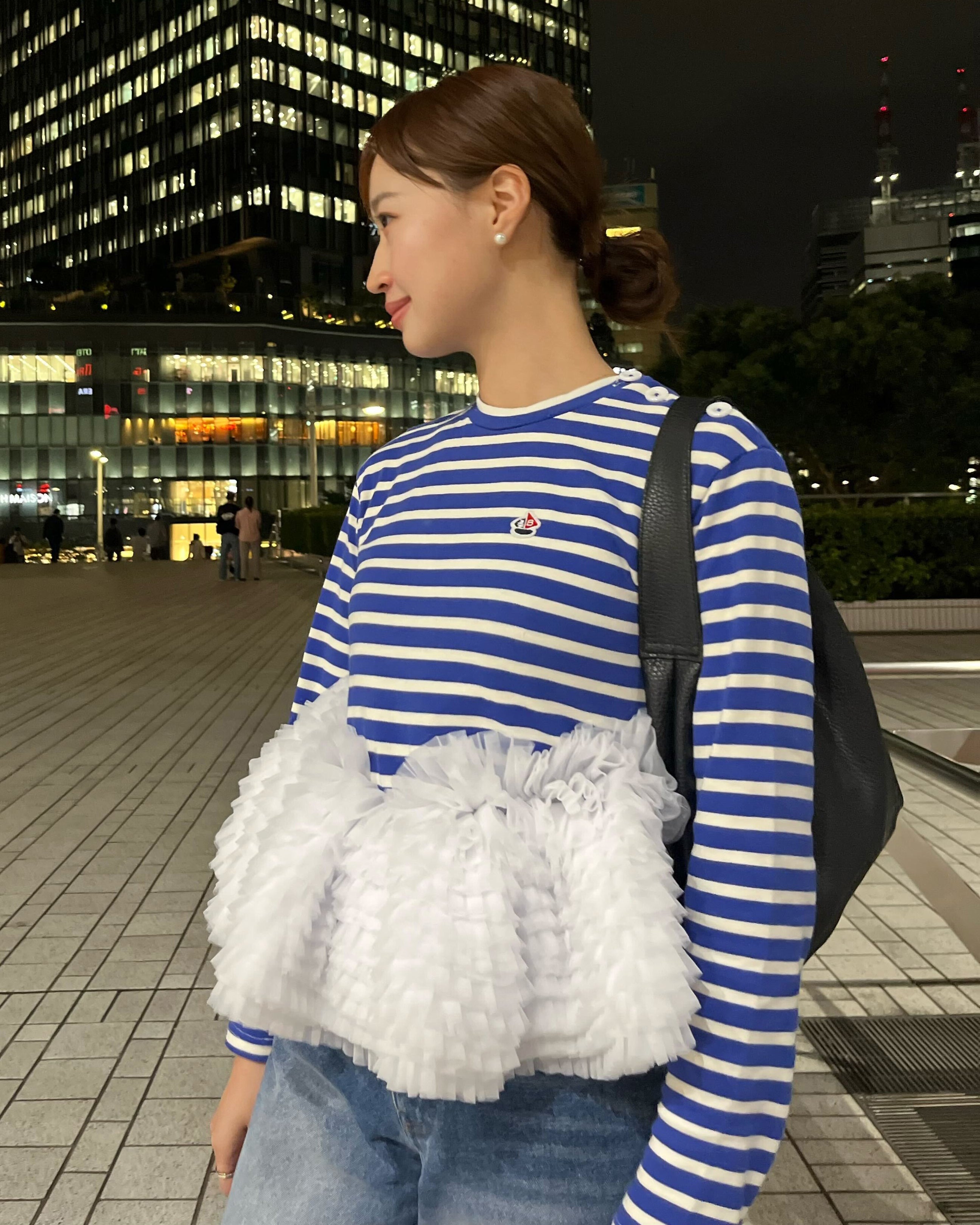FRANCINE TULLE TOP/167cm/着用サイズF