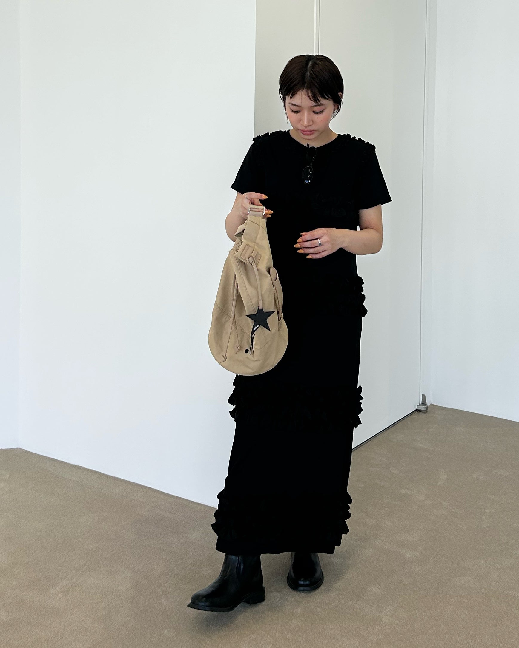 IRIS RUFFLE DRESS/154cm/着用サイズF