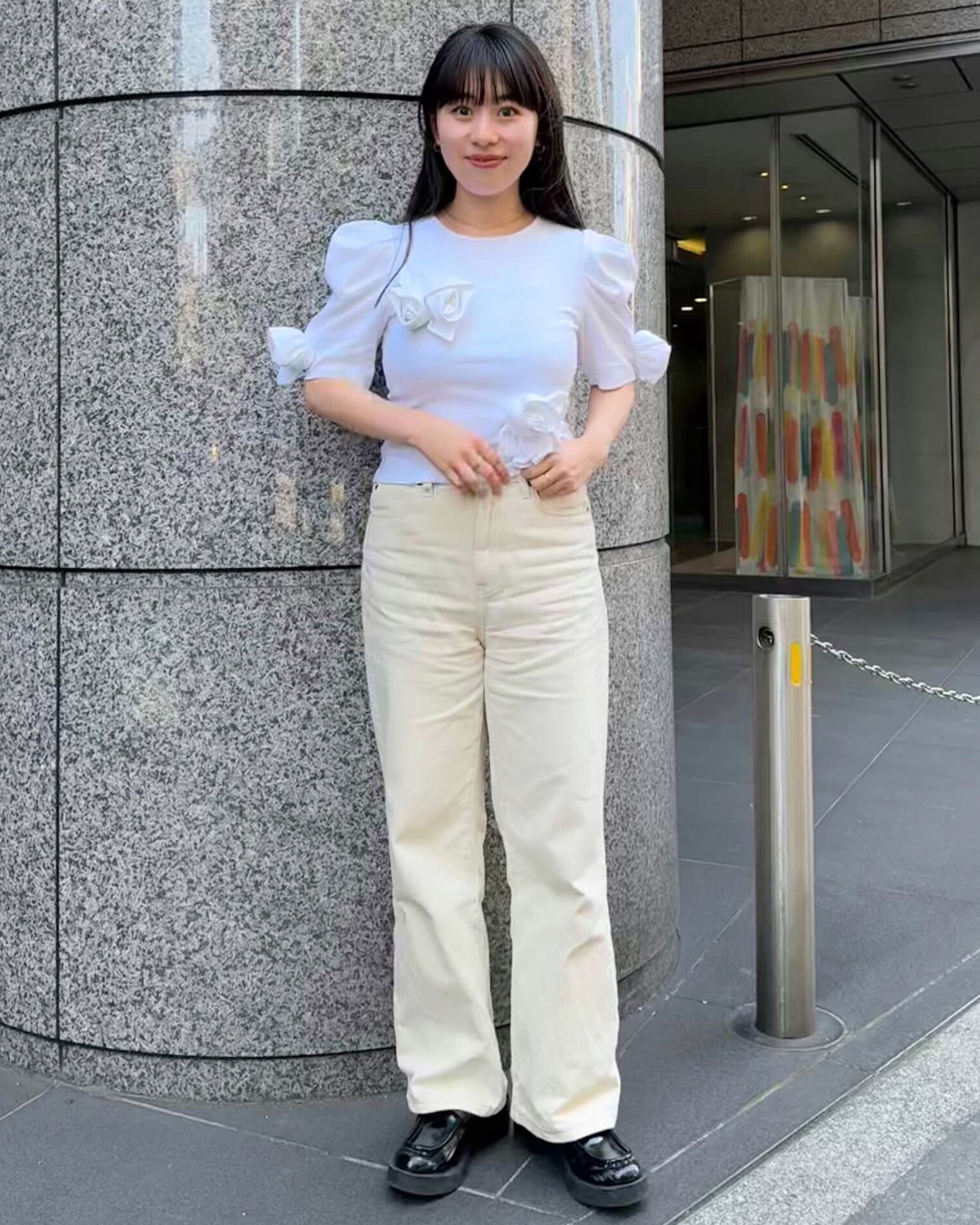 BIBIY. MADE | ROSETTE TEE WHITE｜Bibiy.