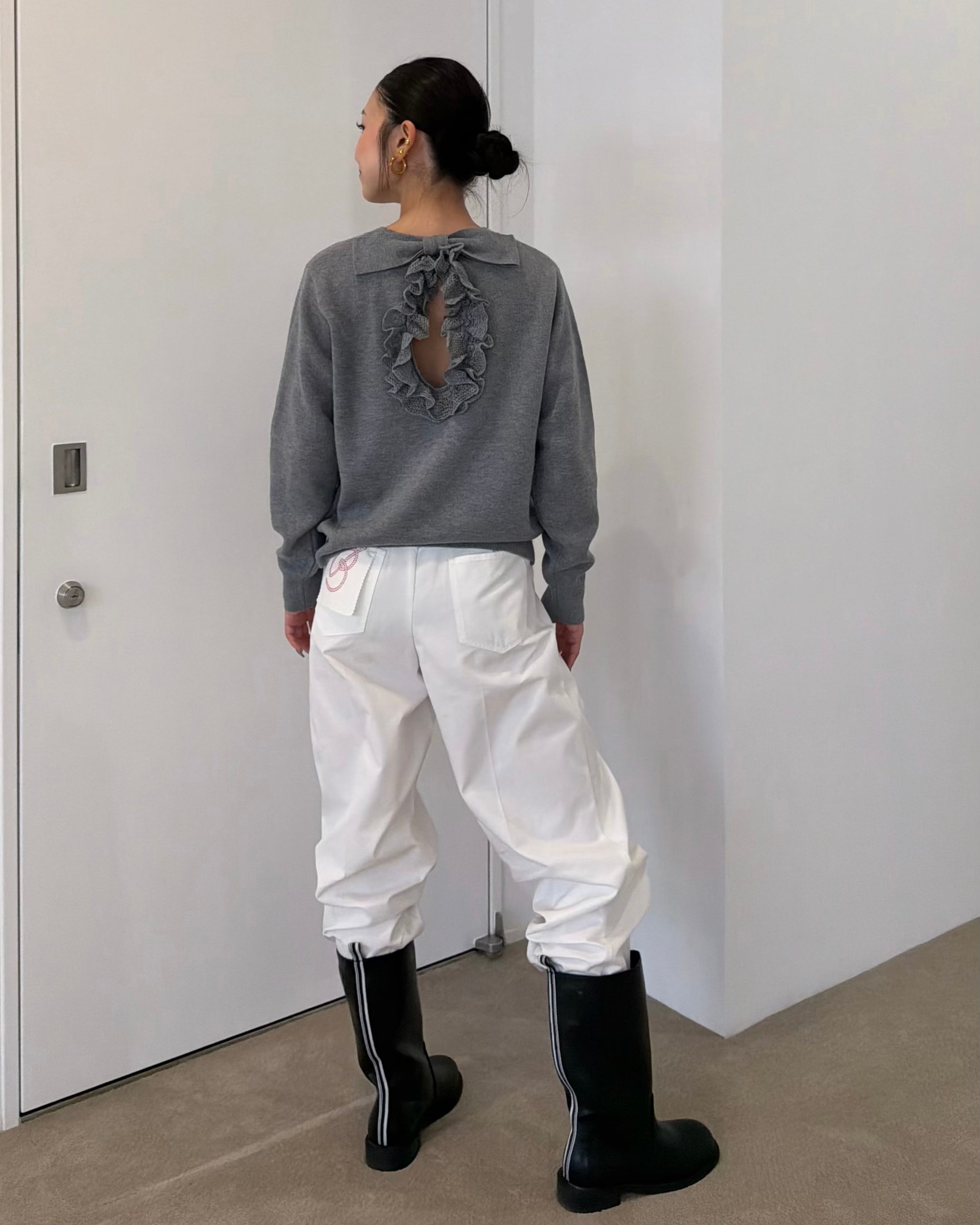 BIBIY. RIBBON OPEN KNIT/164cm/着用サイズF