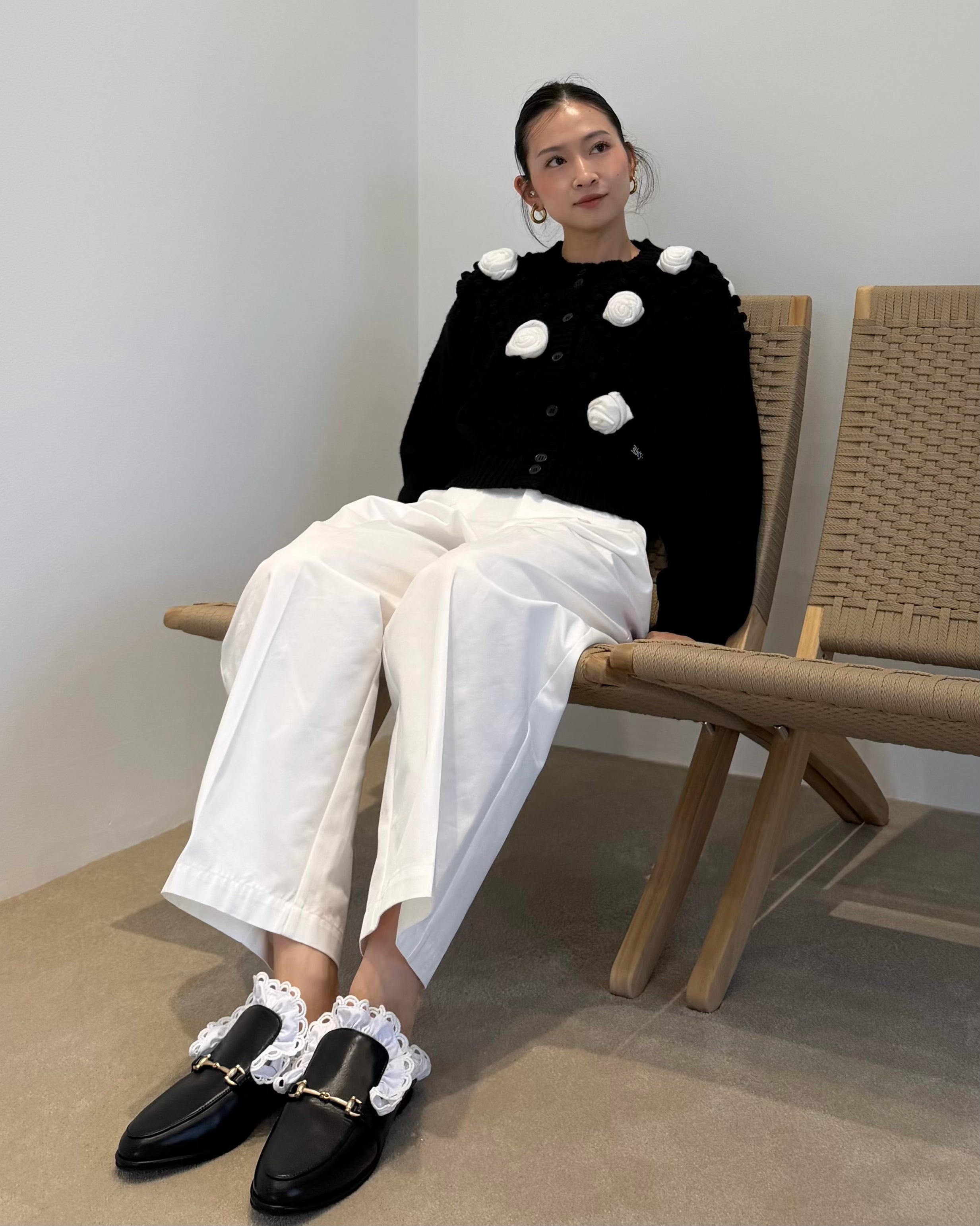 STEPHANIE POMPOM CARDIGAN/164cm/着用サイズF