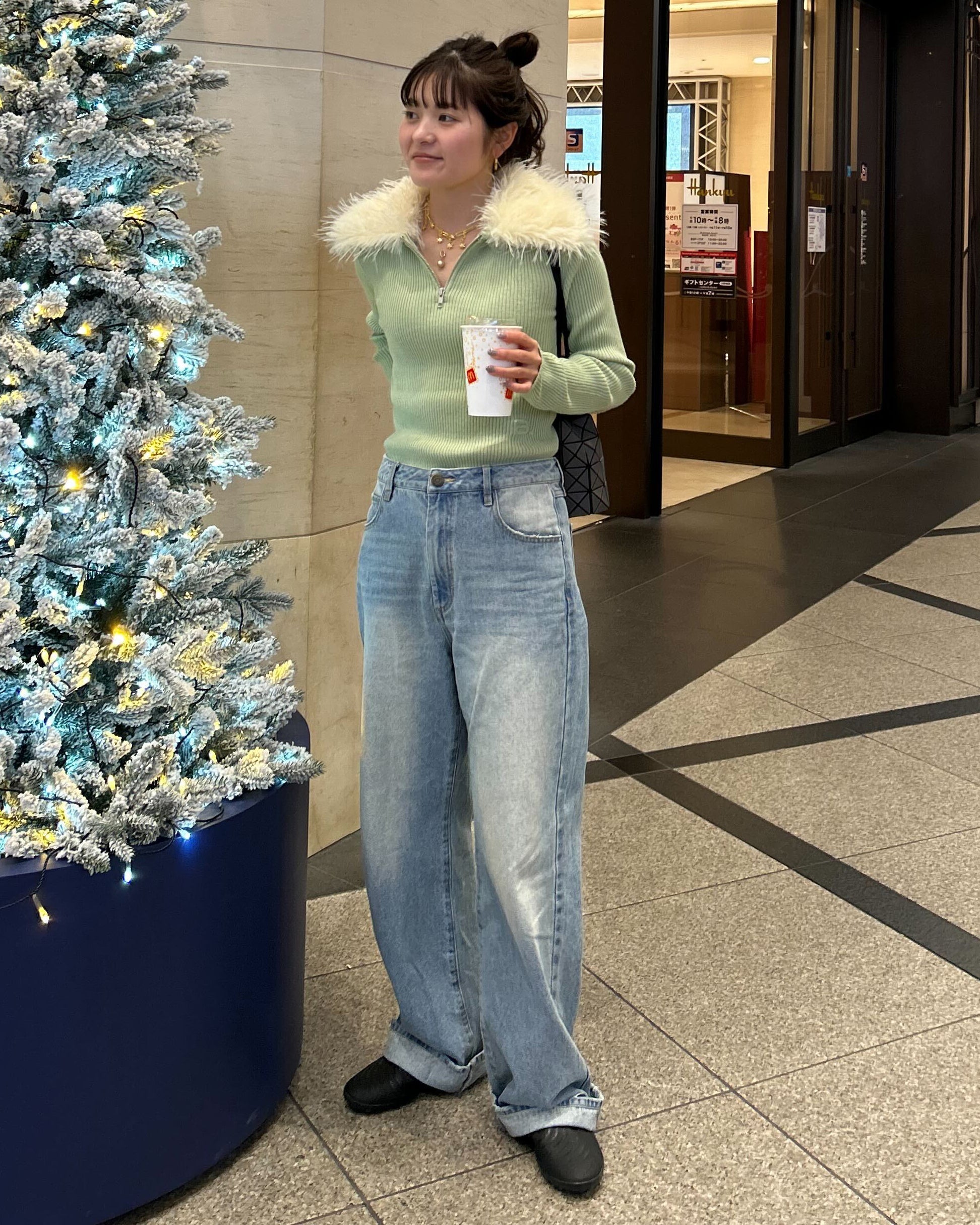 FRAN FUR KNIT/160cm/着用サイズF