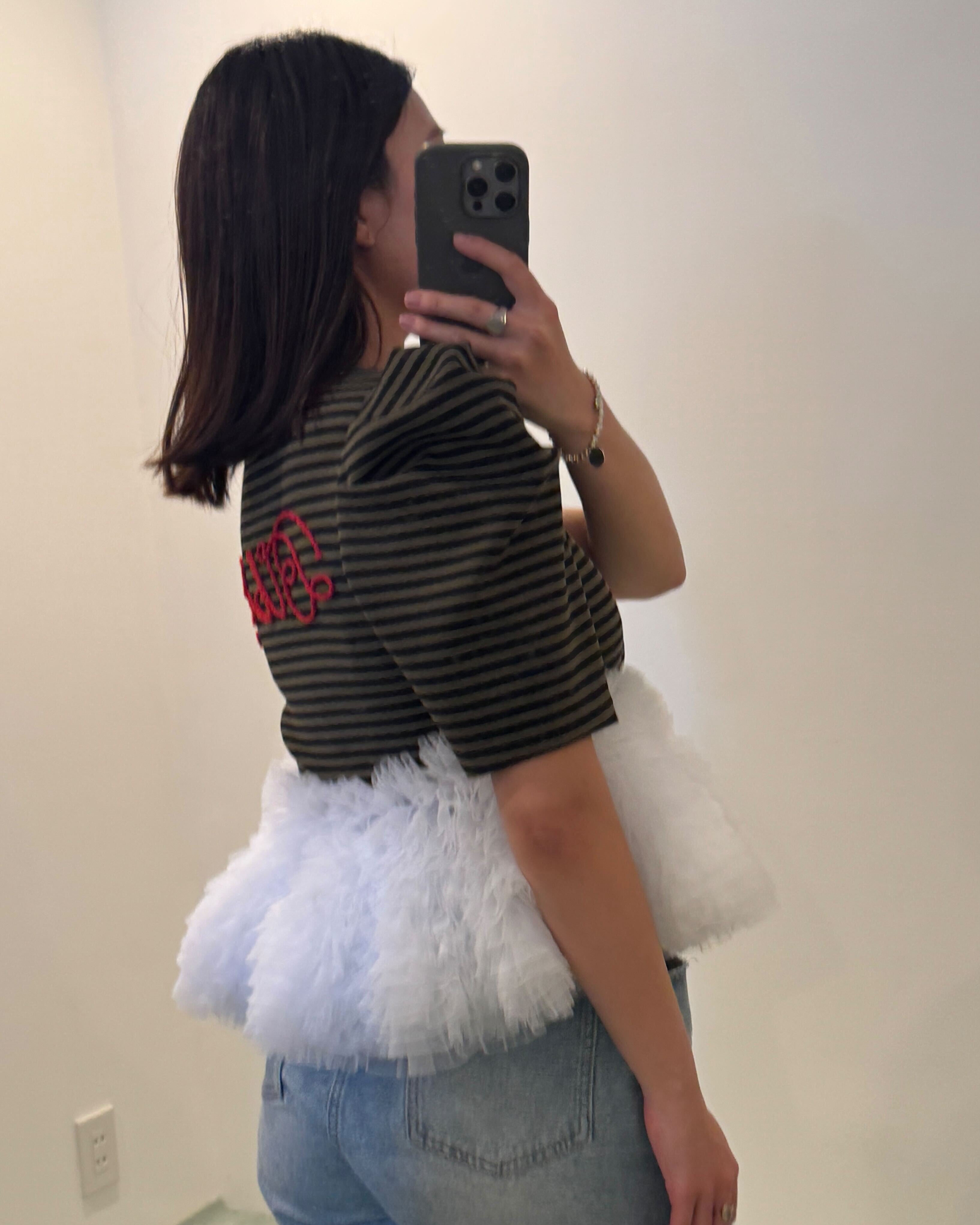 FRANCINE TULLE TEE/155cm/着用サイズF