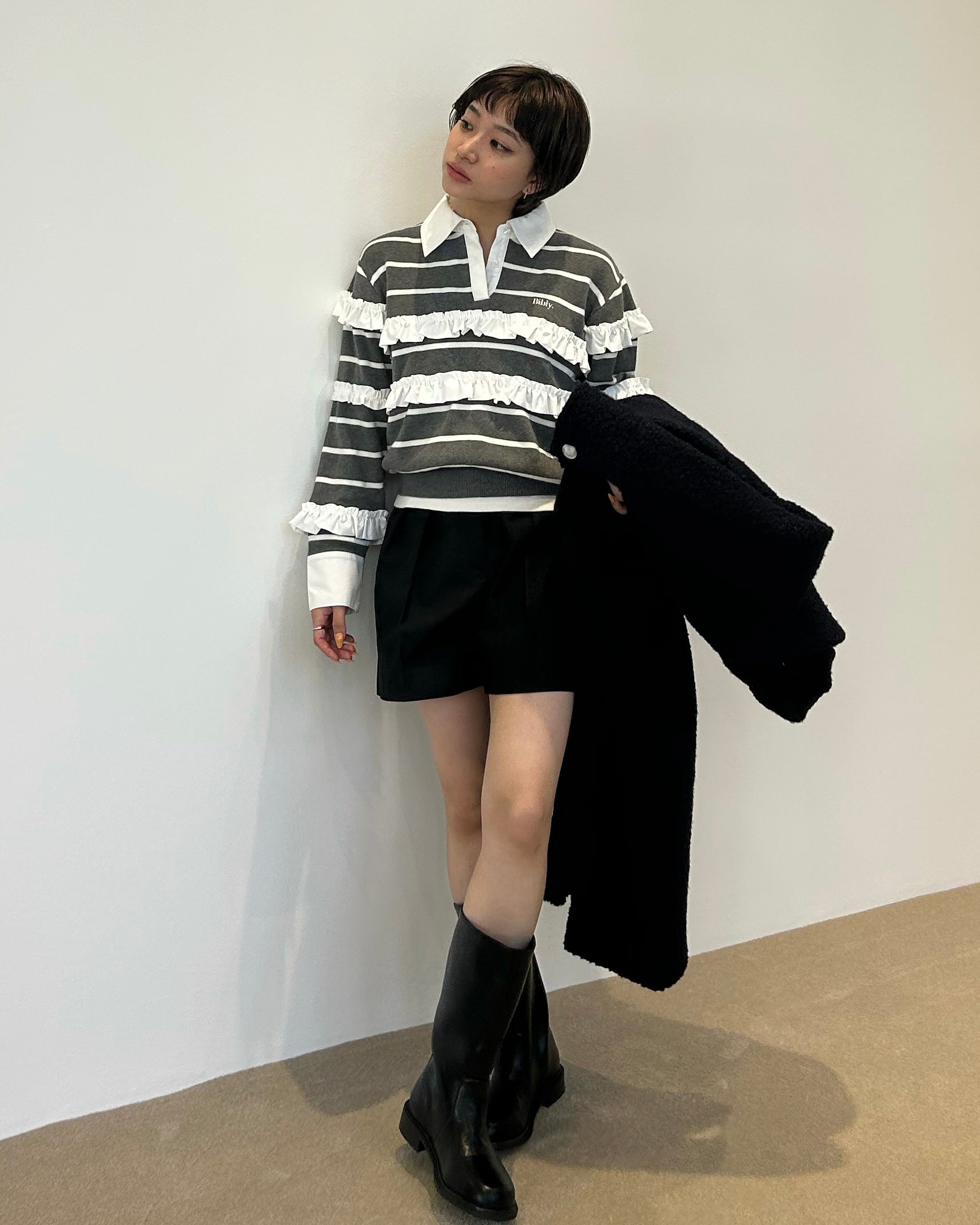 JAMIE FRILL KNIT/154cm/着用サイズF