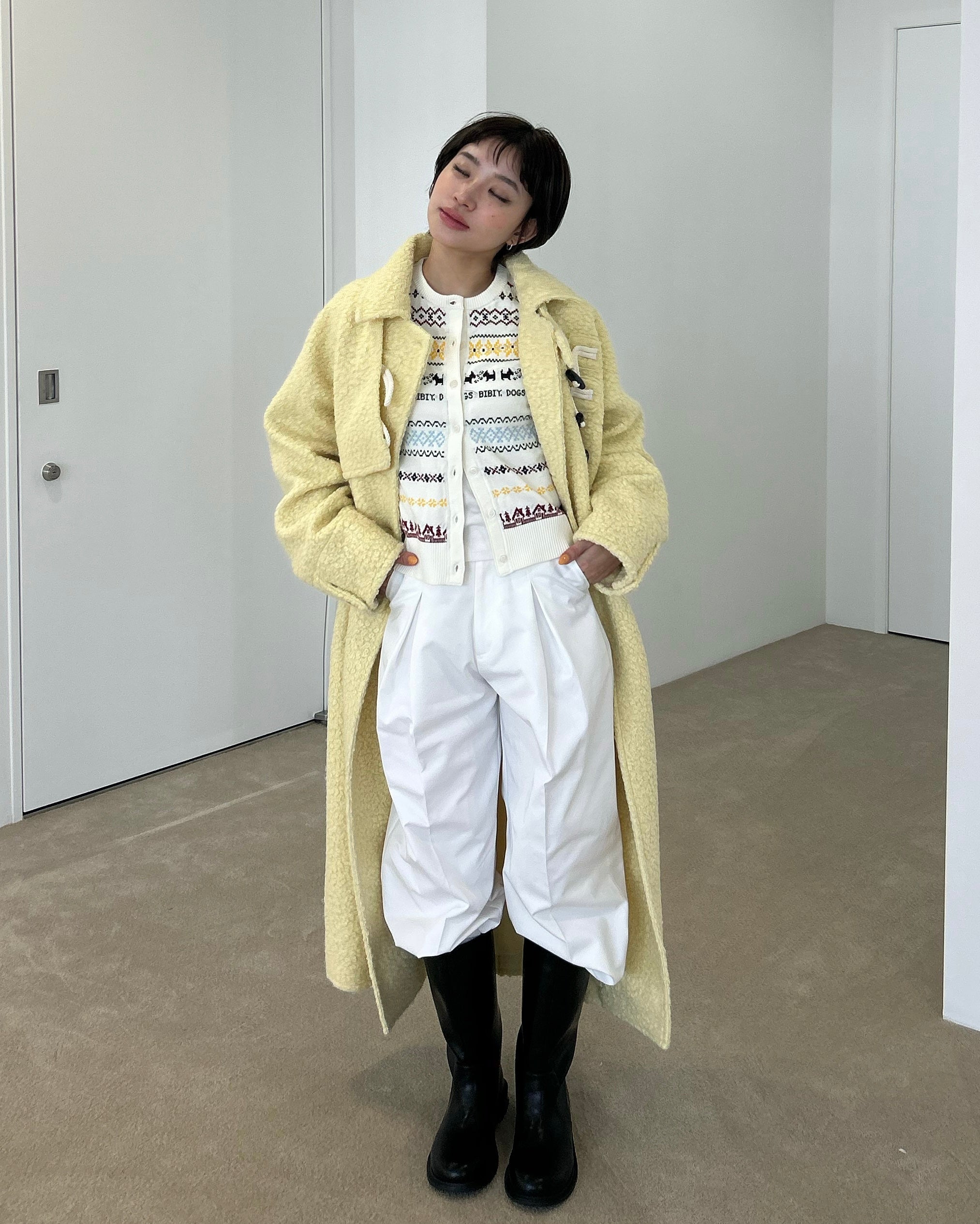 MANON DUFFLE COAT/154cm/着用サイズF