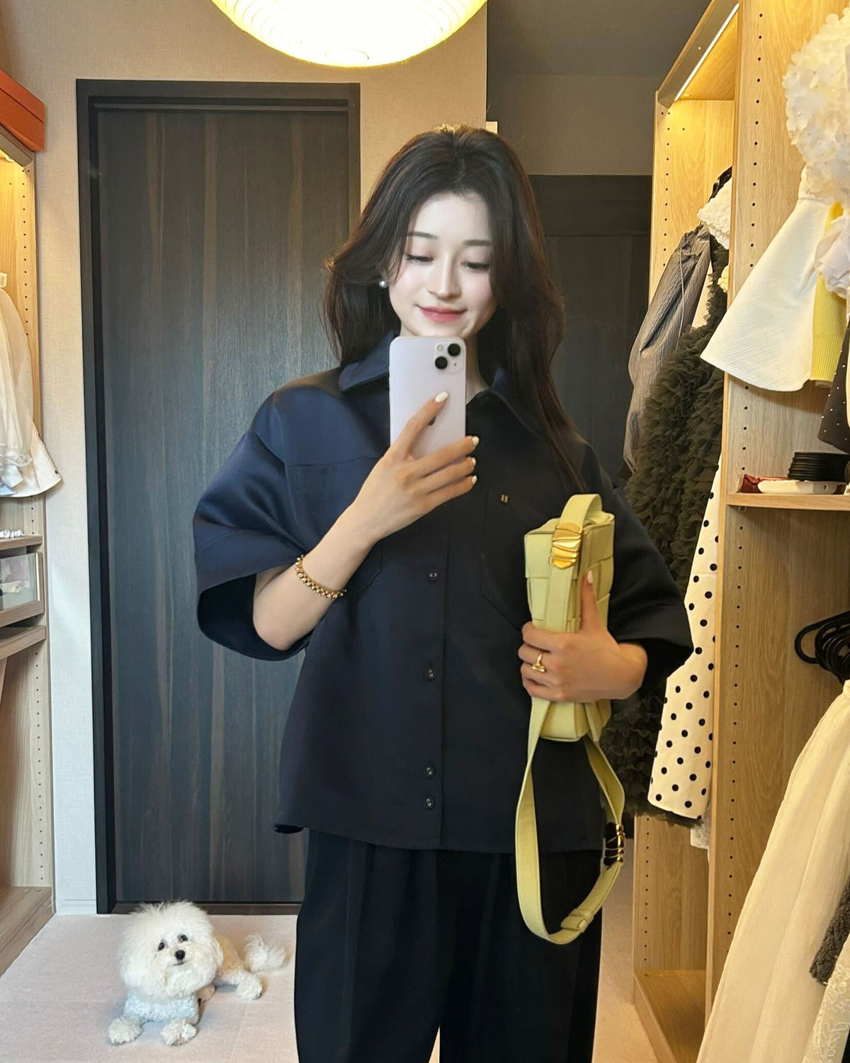 WILLOW SHIRT JACKET/158cm/着用サイズF｜Bibiy 