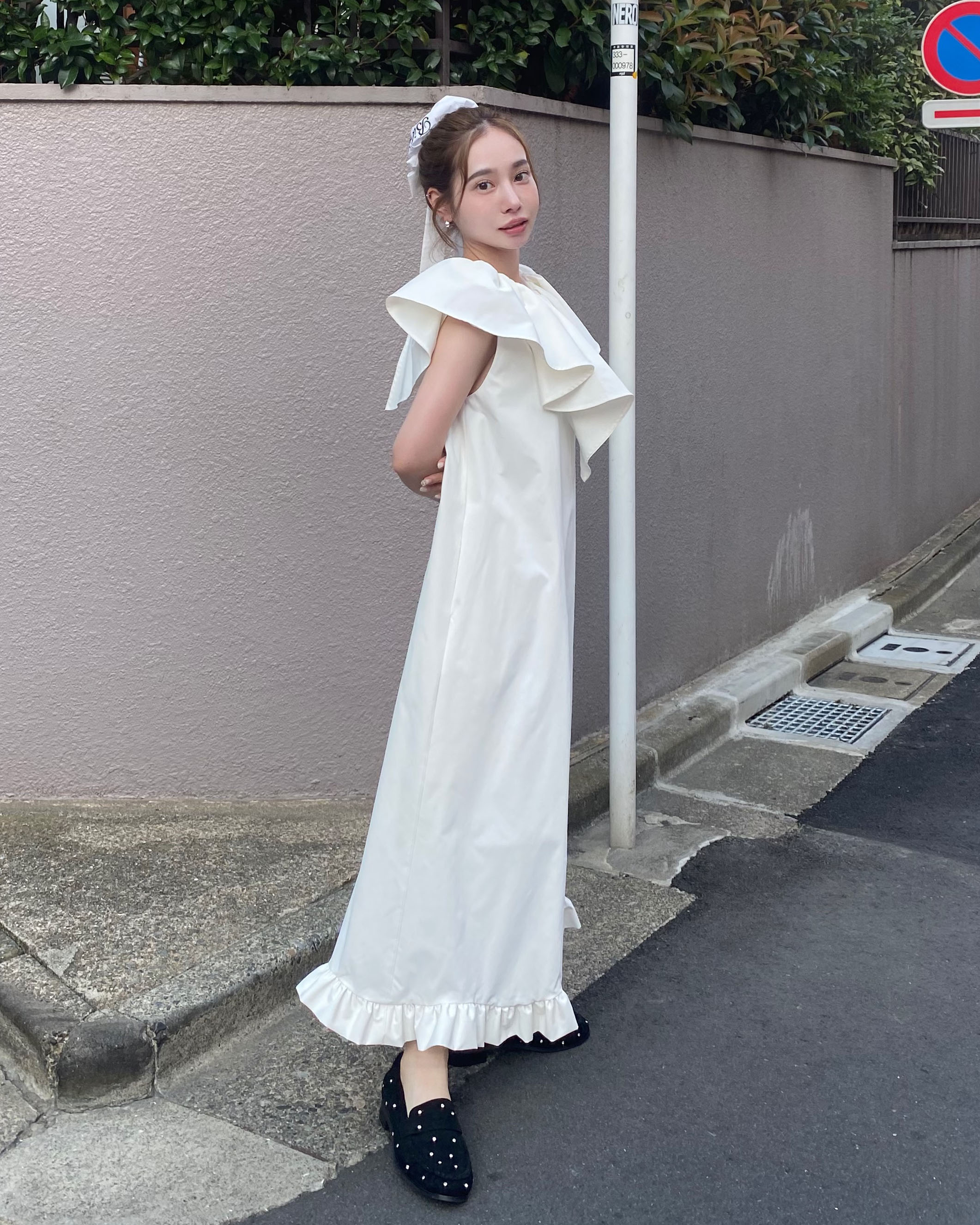 ARIEL FRILL DRESS/157cm/着用サイズF