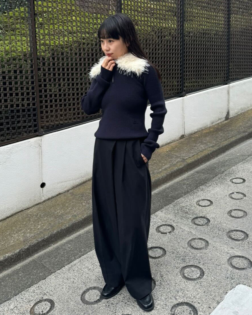 FRAN FUR KNIT/155cm/着用サイズF