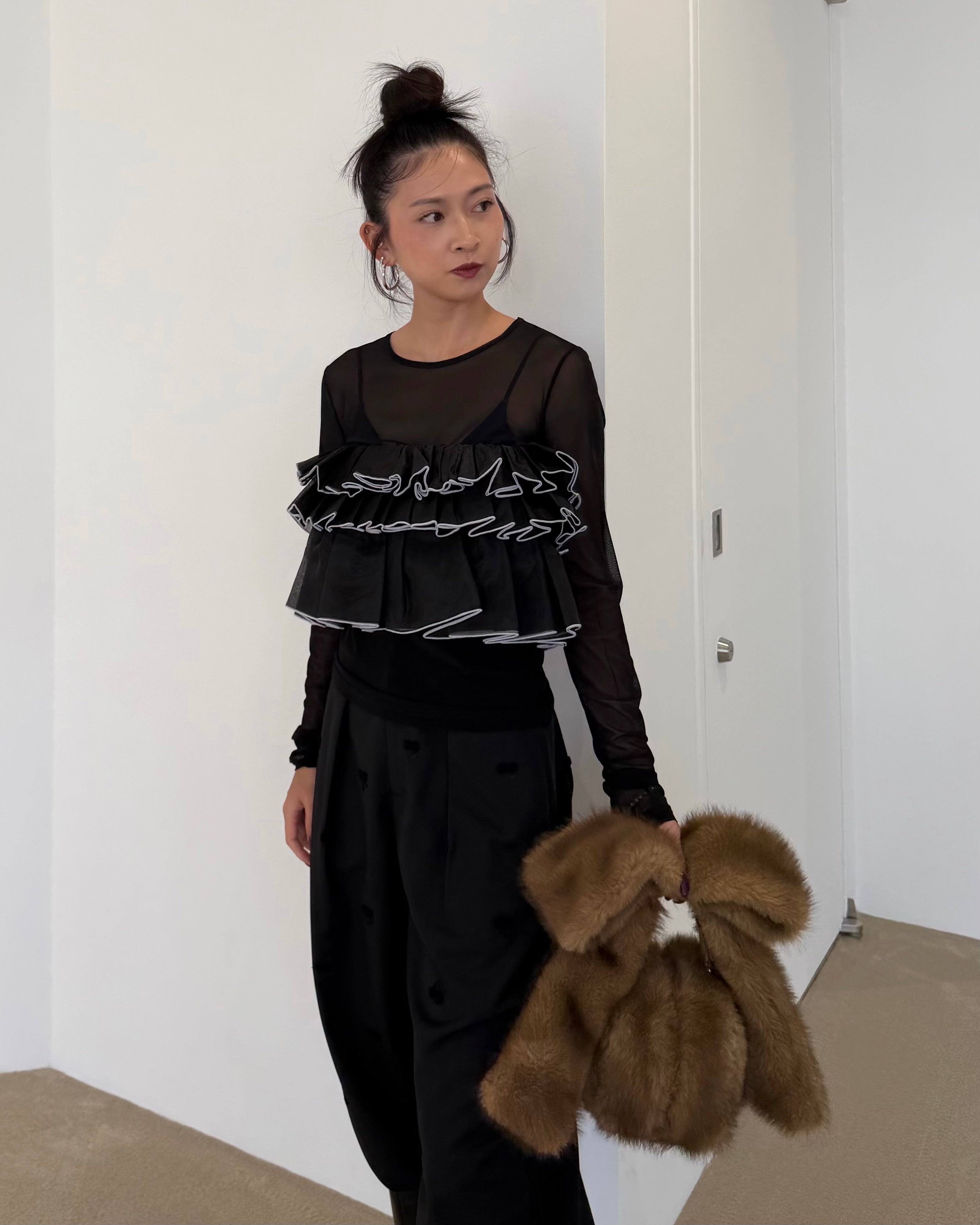 SYLPH SHEER TOP/164cm/着用サイズF