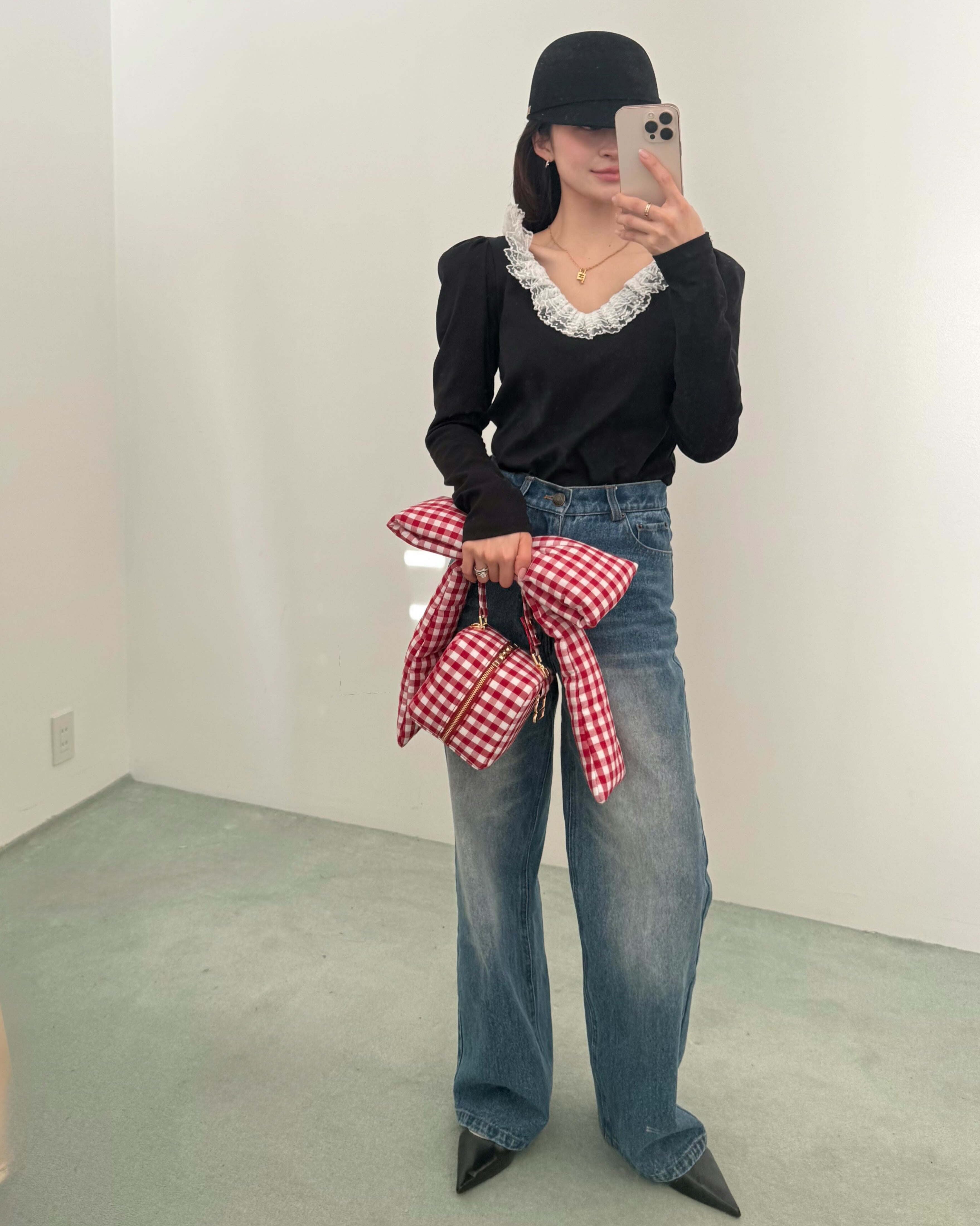 CHIA LACE LONG TEE/158cm/着用サイズF