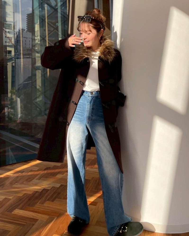 MILLIE DUFFLE FUR COAT/160cm/着用サイズF