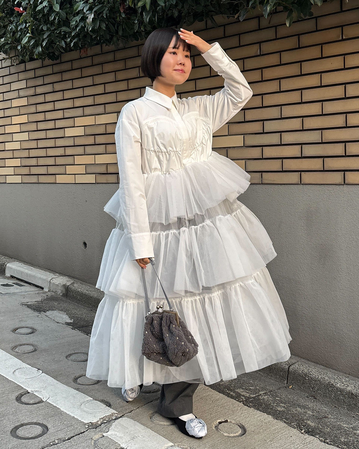 DOVE SHIRT DRESS/159cm/着用サイズF