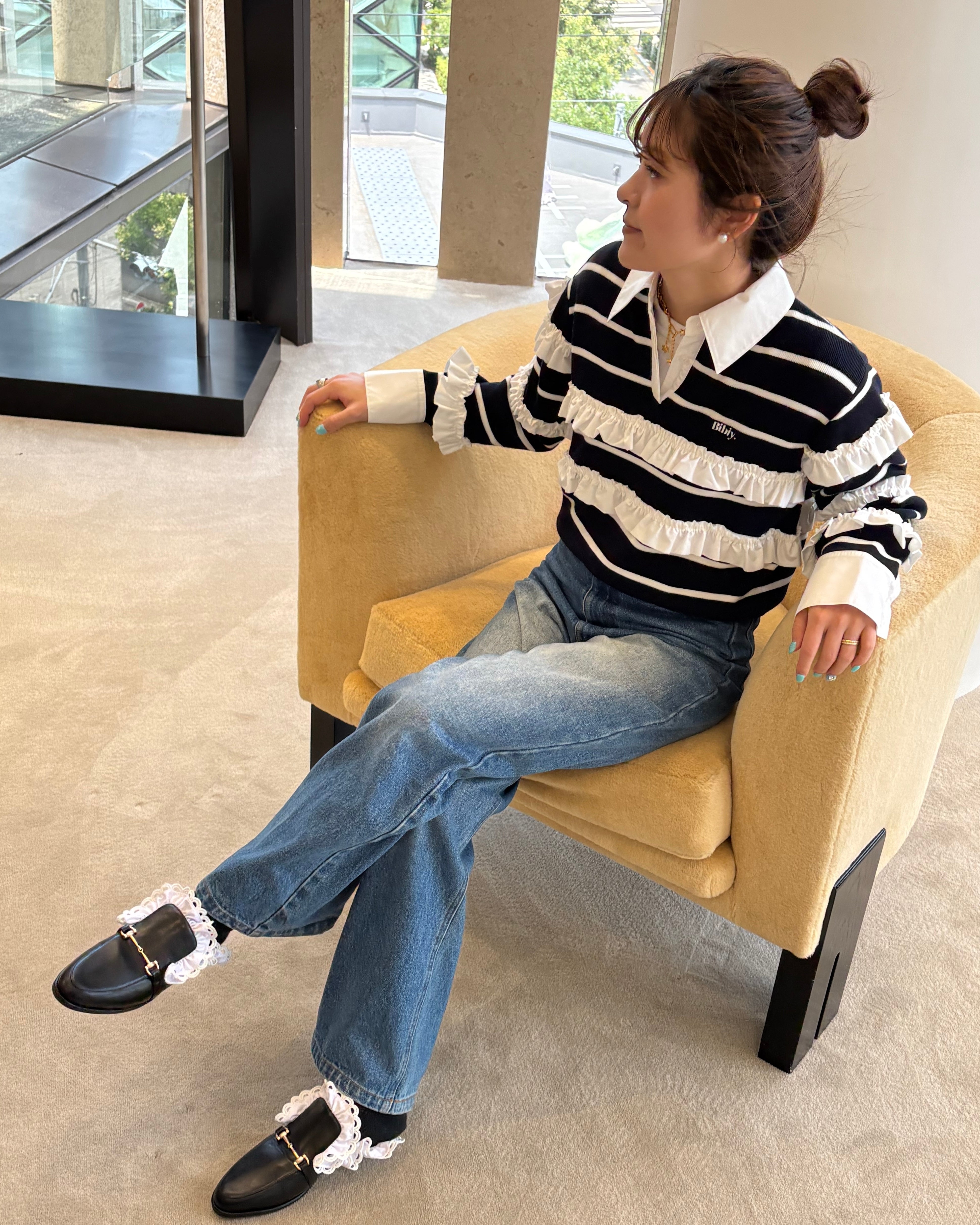 JAMIE FRILL KNIT/160cm/着用サイズF