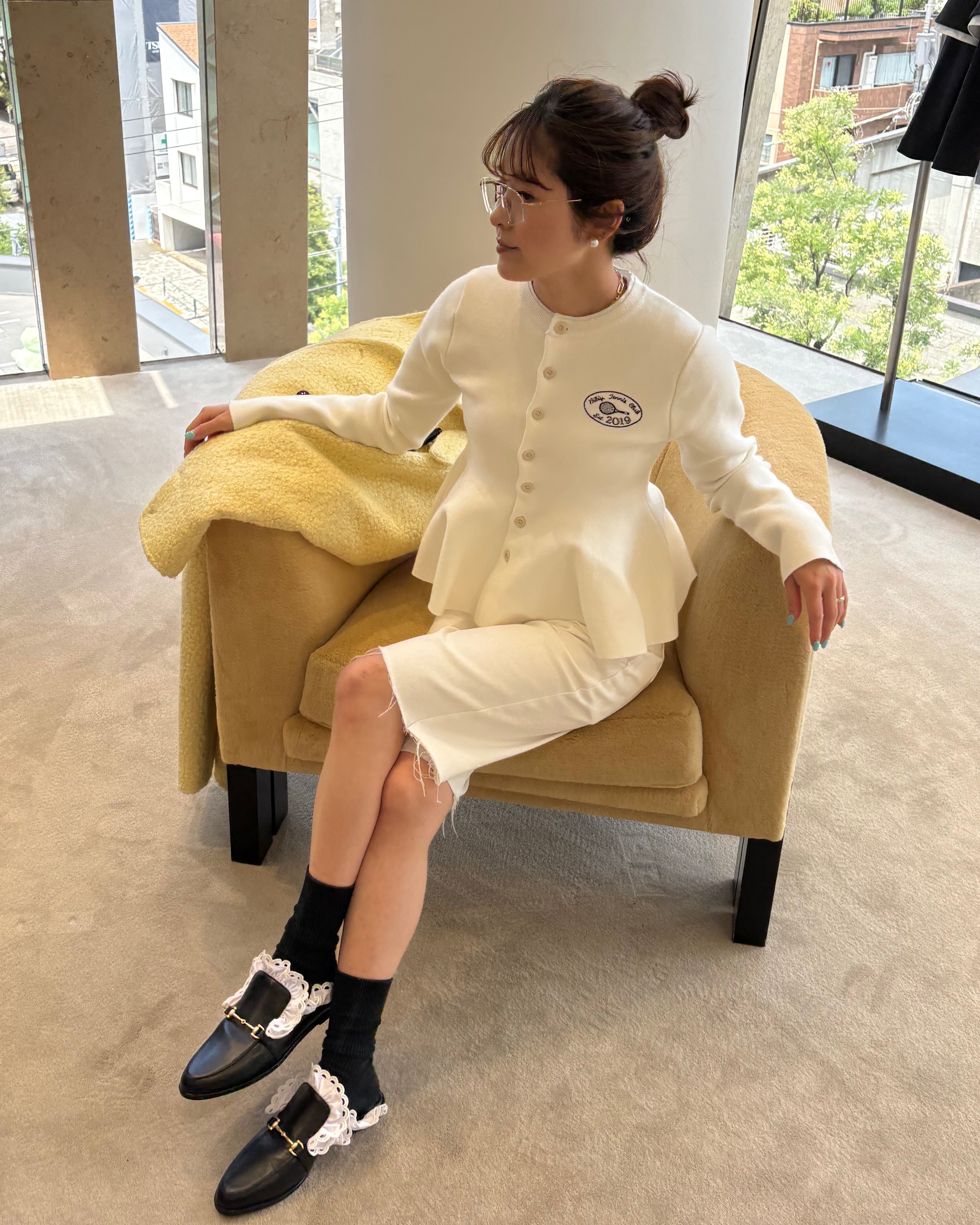 BIBIY. TENNIS CLUB CARDIGAN/160cm/着用サイズF