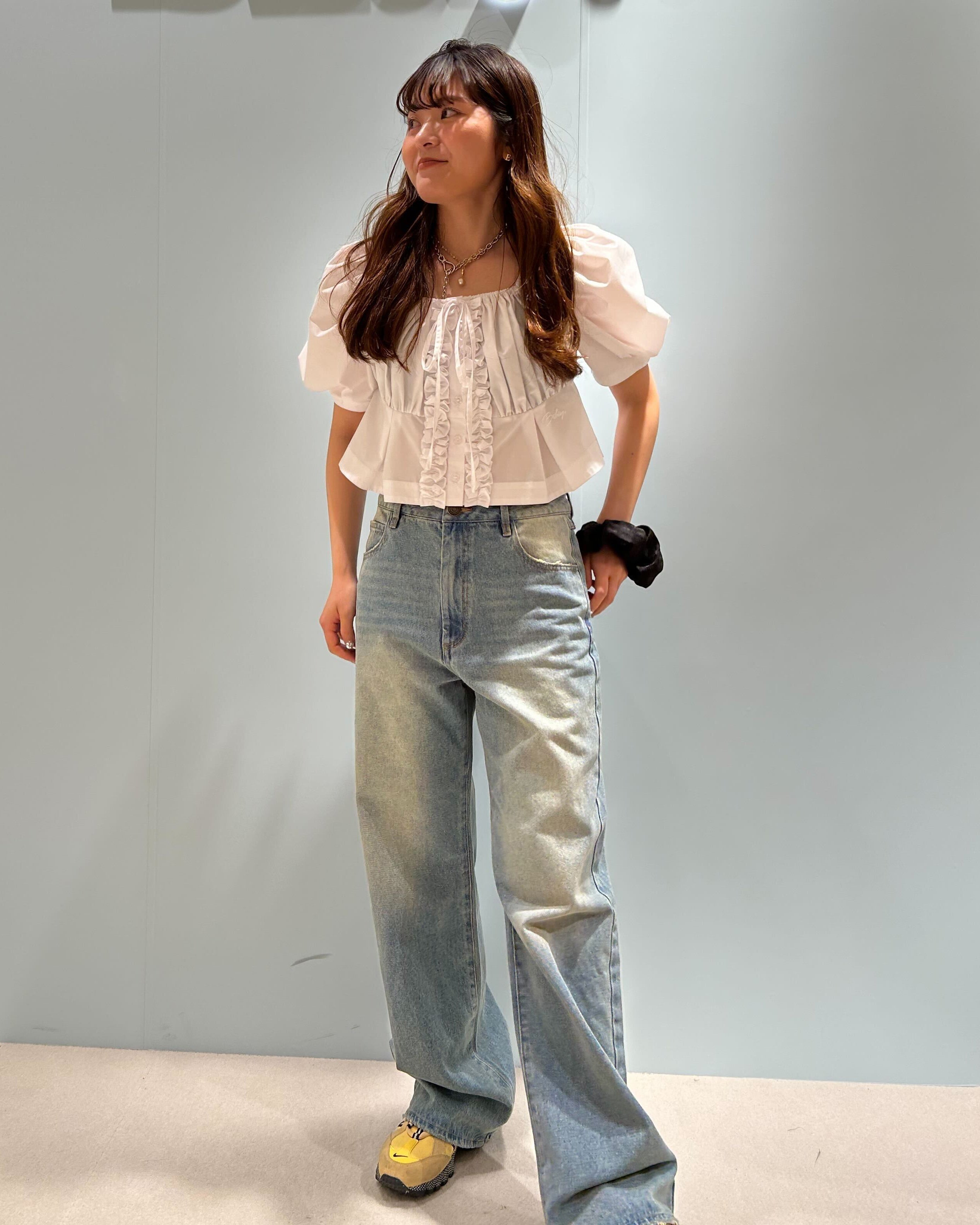 CYNTHIA CROPPED BLOUSE/160cm/着用サイズF