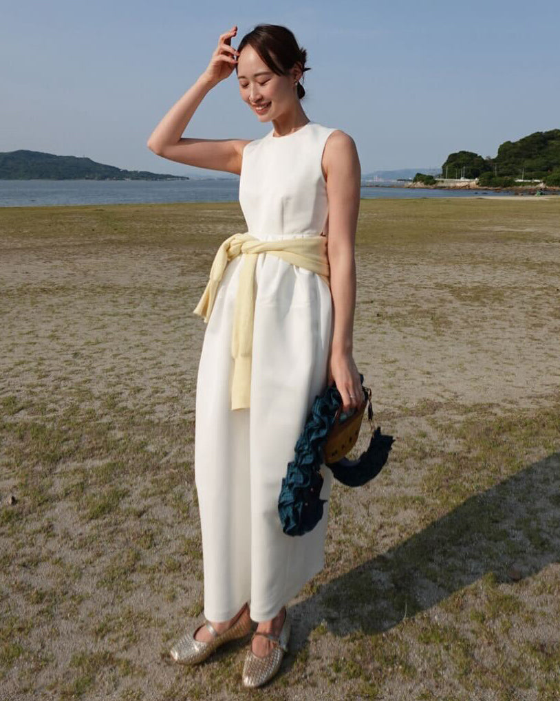 訳あり超特価の通販 BIBIY. MADE | CAMELLIA RIBBON DRESS WHITE｜Bibiy. ワンピース