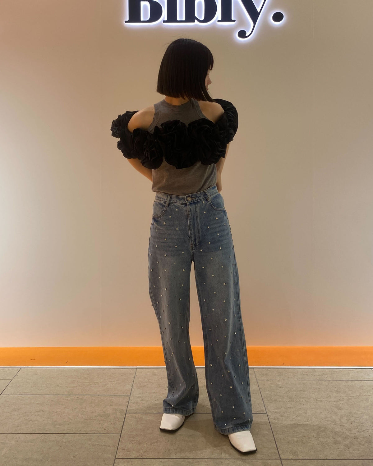 ALEXA FLOWER KNIT/159cm/着用サイズF｜Bibiy