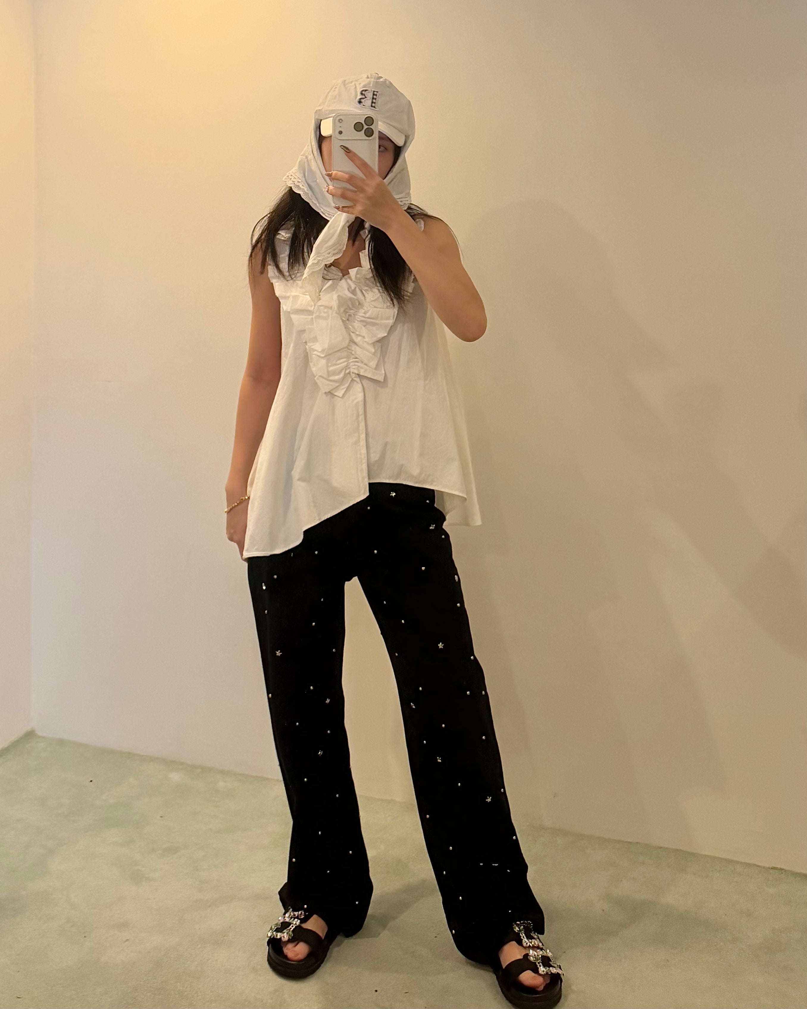 PATTY RUFFLE TOP/164cm/着用サイズF