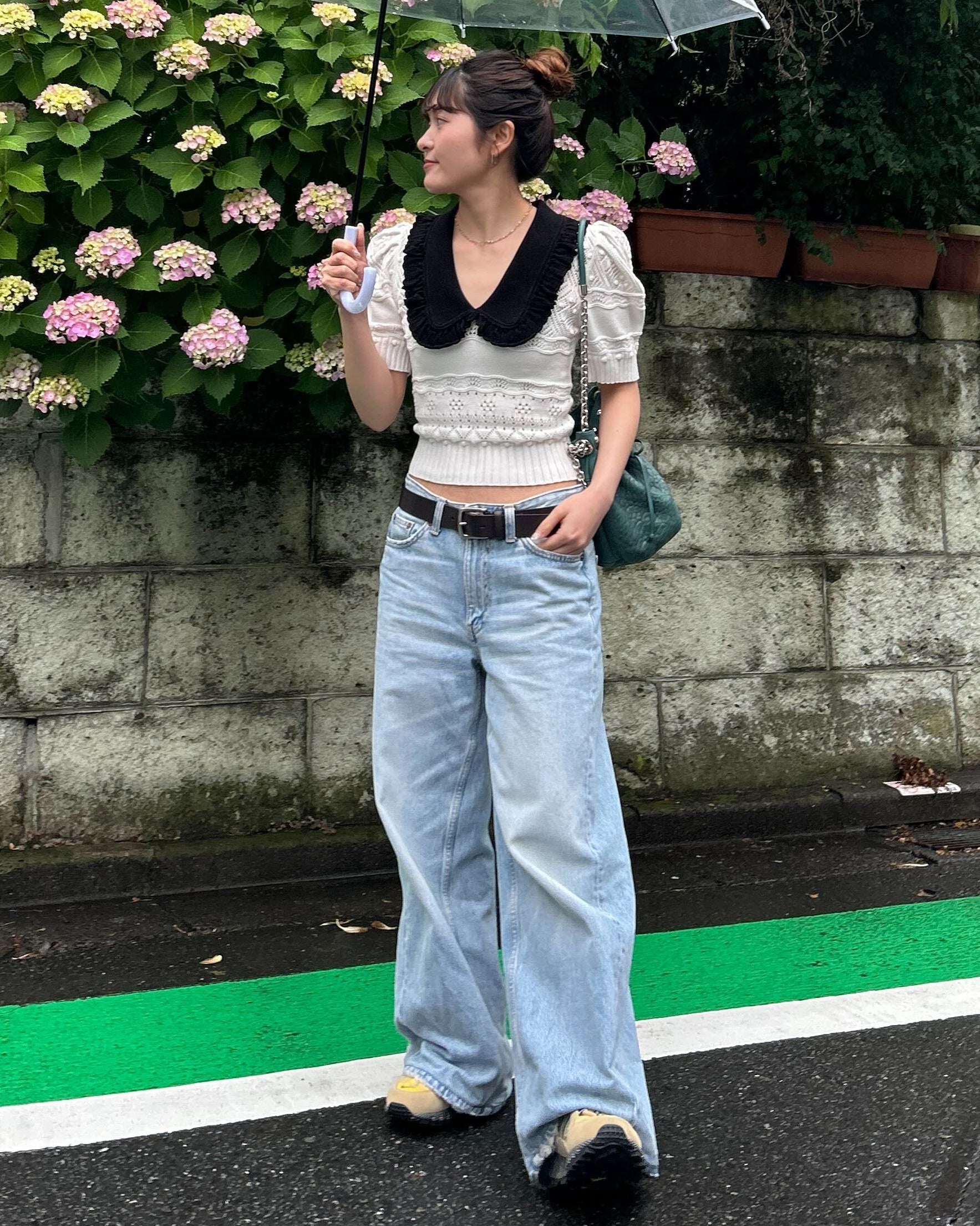 EMILIA COLLAR KNIT/160cm/着用サイズF