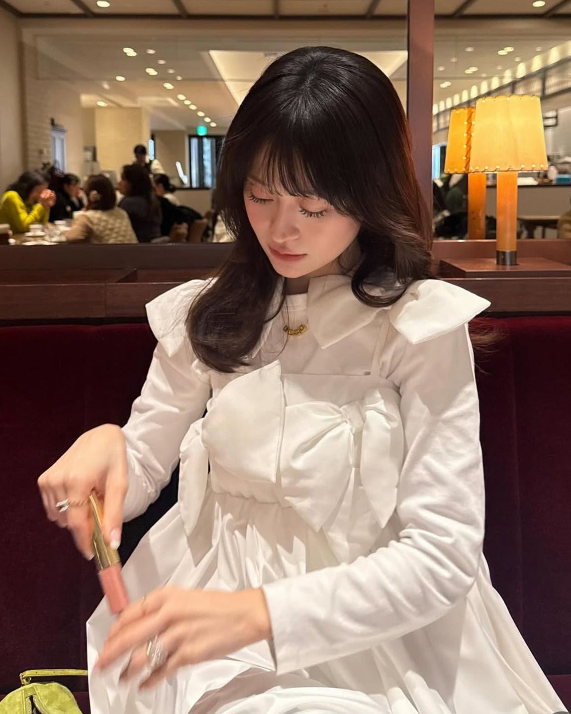 MONIQUE RIBBON DRESS/158cm/着用サイズF