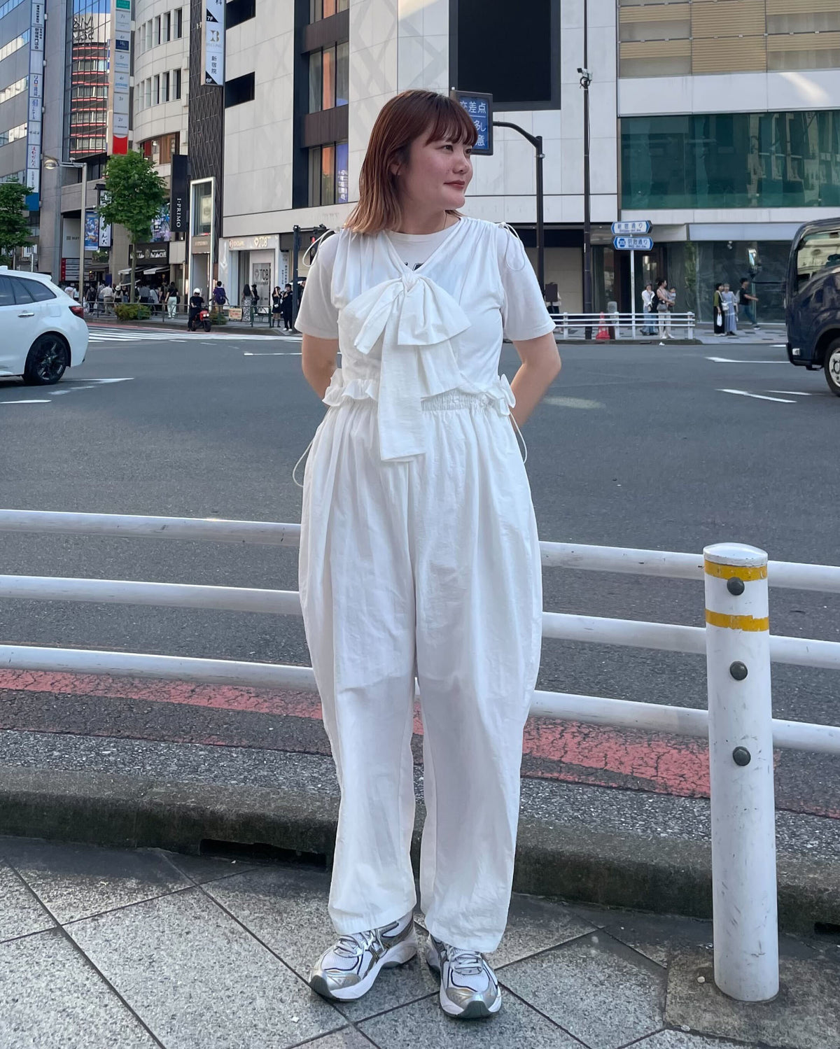 SARAH RIBBON ROMPERS/166cm/着用サイズM｜Bibiy