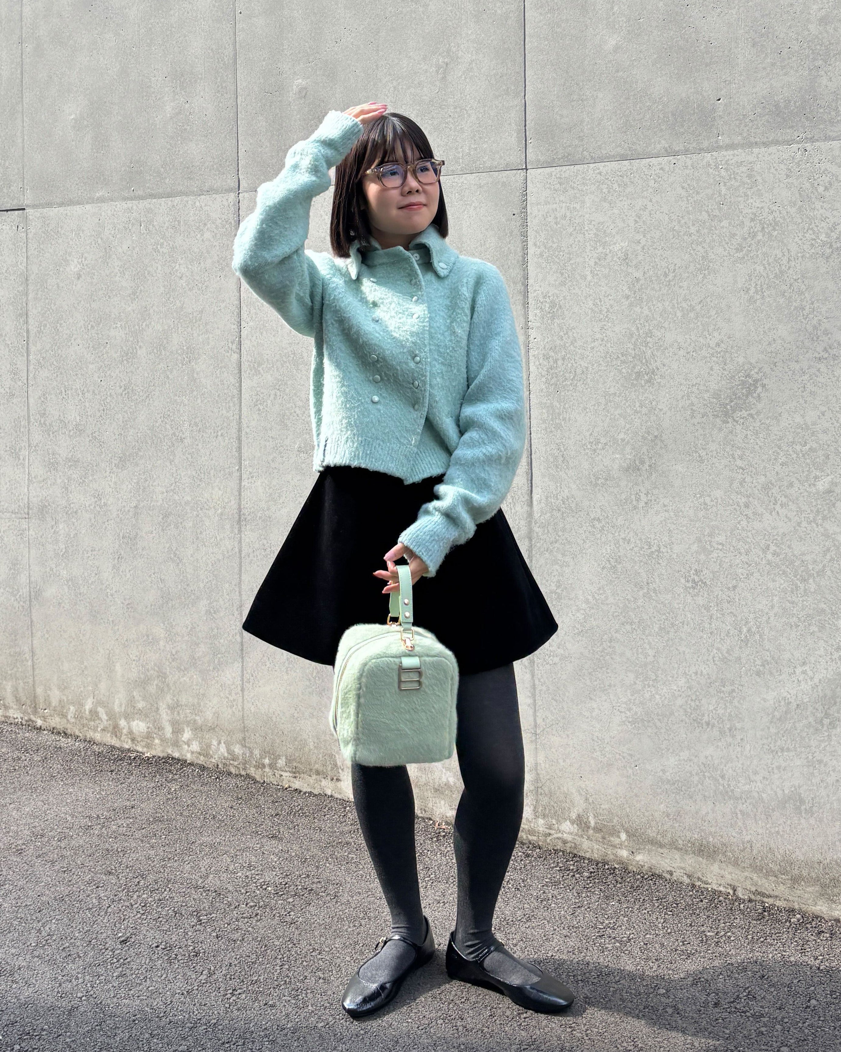 BIBIY. MOHAIR CARDIGAN/159cm/着用サイズF