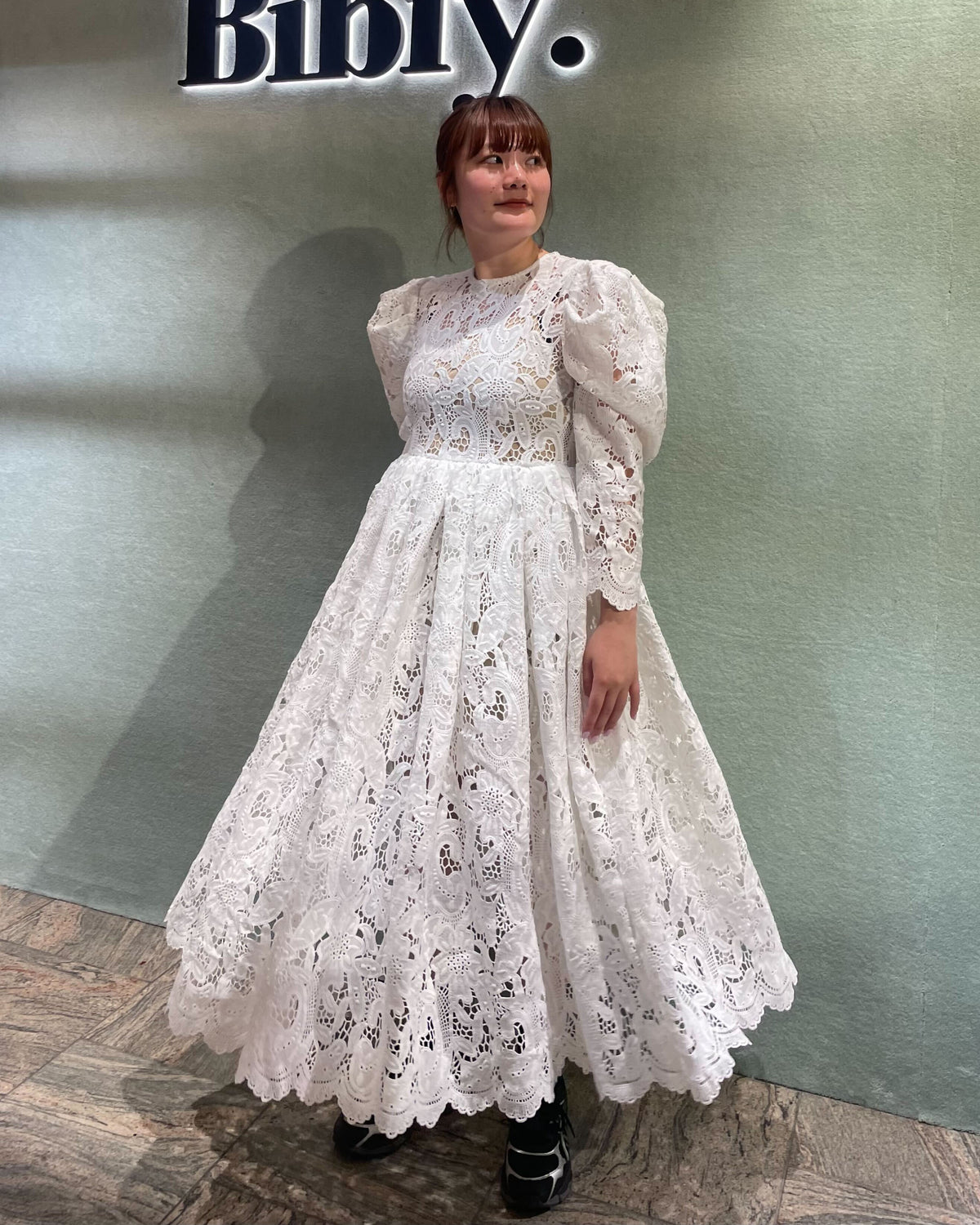 LOTTY LACE DRESS/167cm/着用サイズ M｜Bibiy