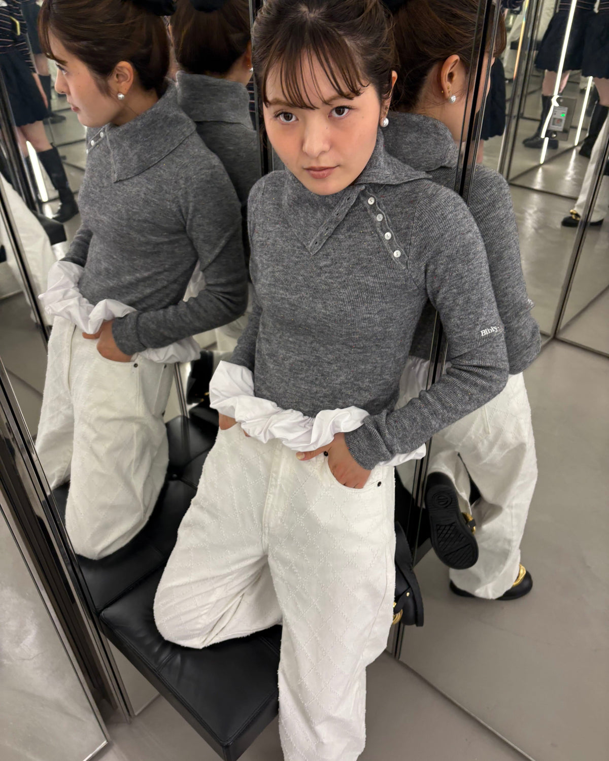 JELLY BEAN PEPURAMU KNIT/160cm/着用サイズF