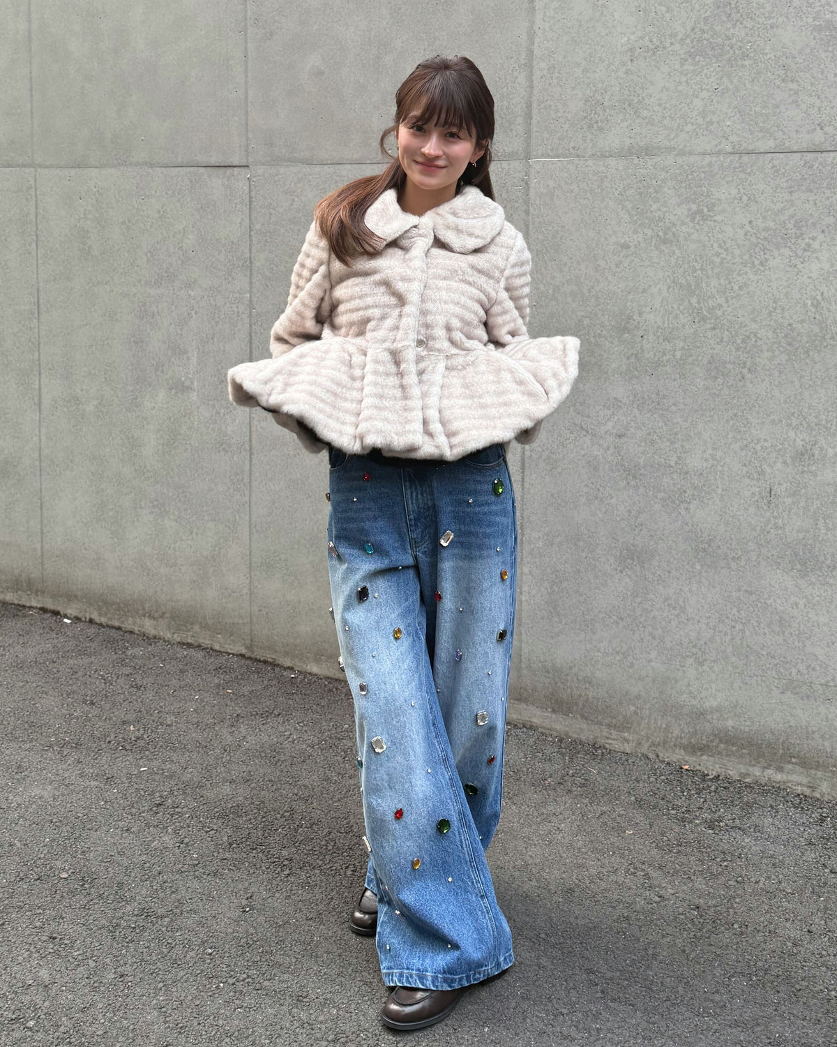 LISSY BIJOU DENIM/158cm/着用サイズS｜Bibiy