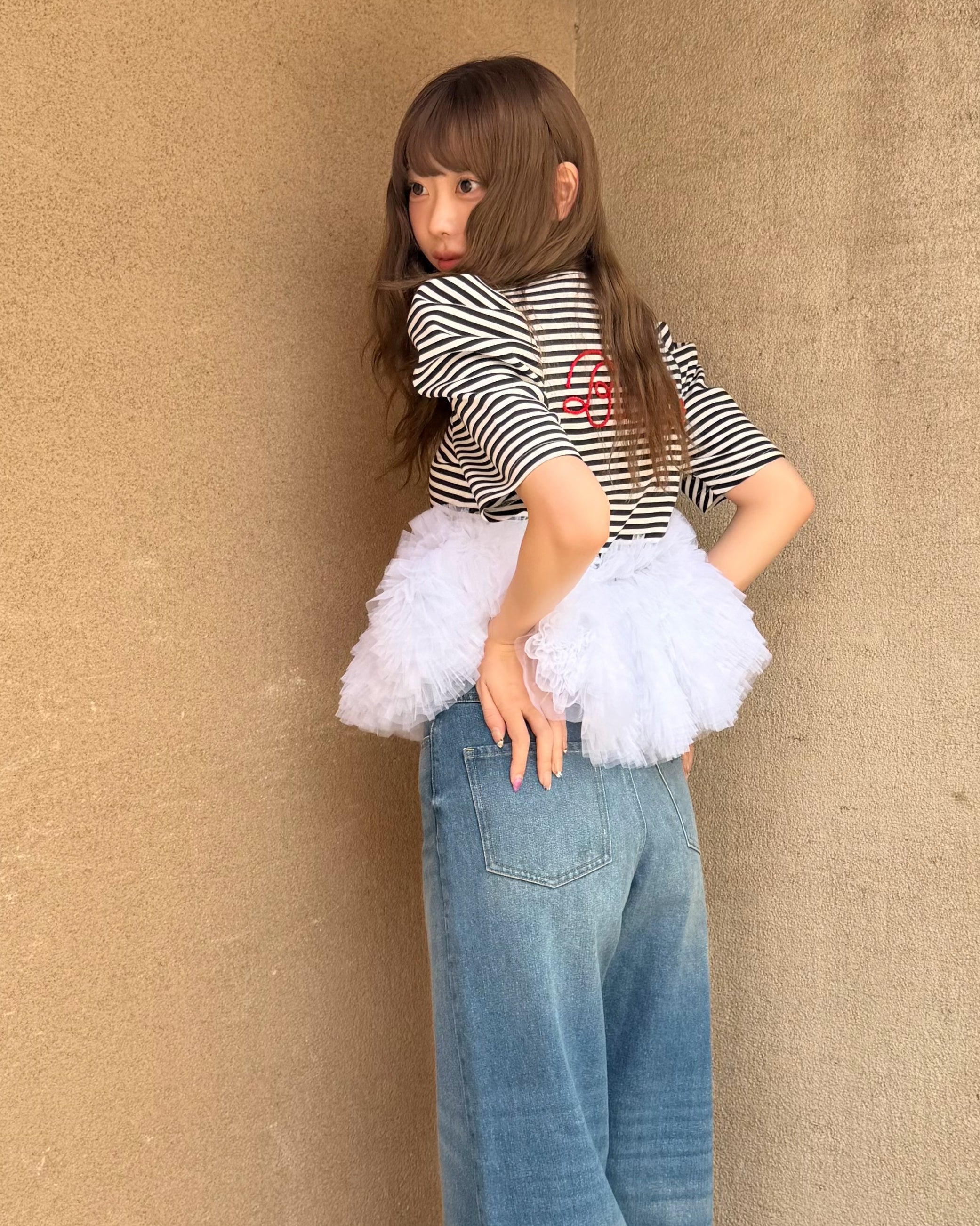 BIBIY. MADE | FRANCINE TULLE TEE BLACK｜Bibiy.