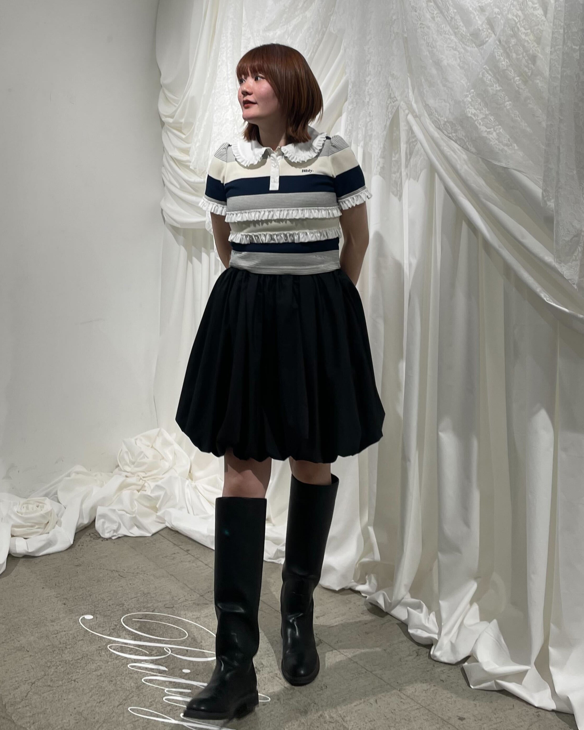 JAMIE FRILL TOP/166cm/着用サイズF