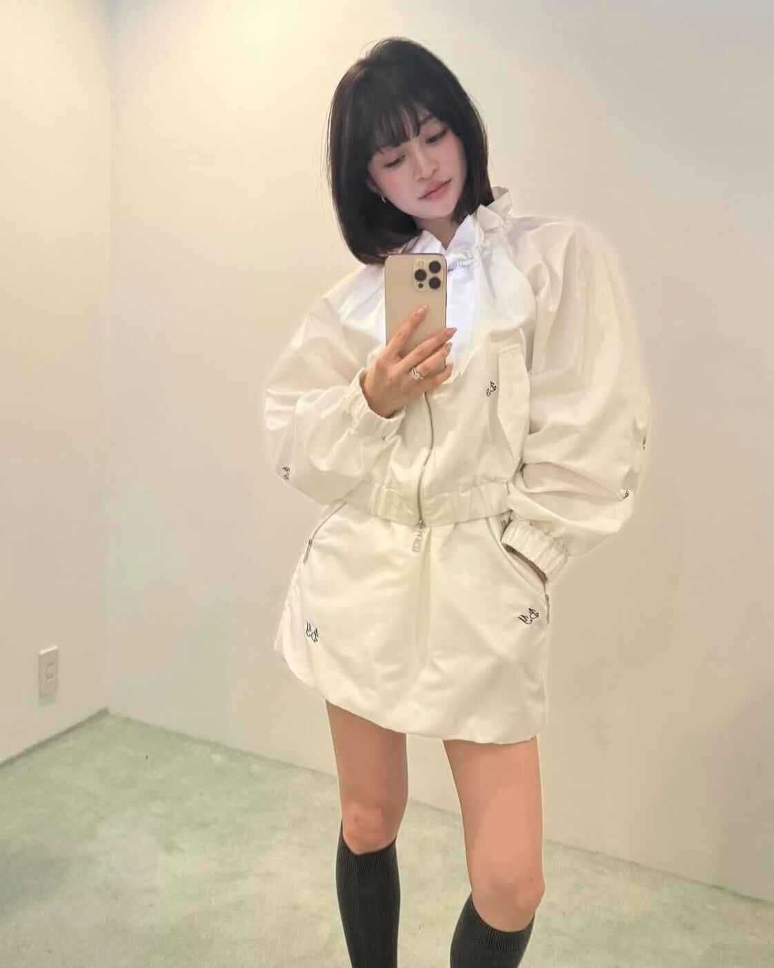 BY. BOMBER SKIRT/158cm/着用サイズF