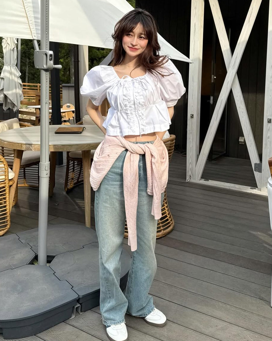 BIBIY. FADED DENIM/158cm/着用サイズS