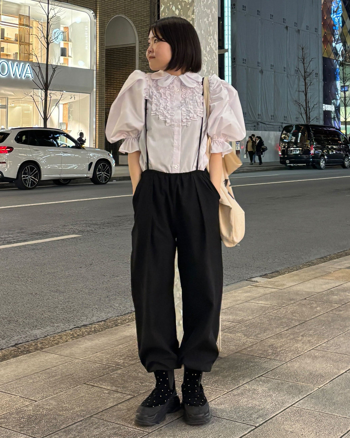 CORA PUFF BLOUSE/159cm/着用サイズF｜Bibiy