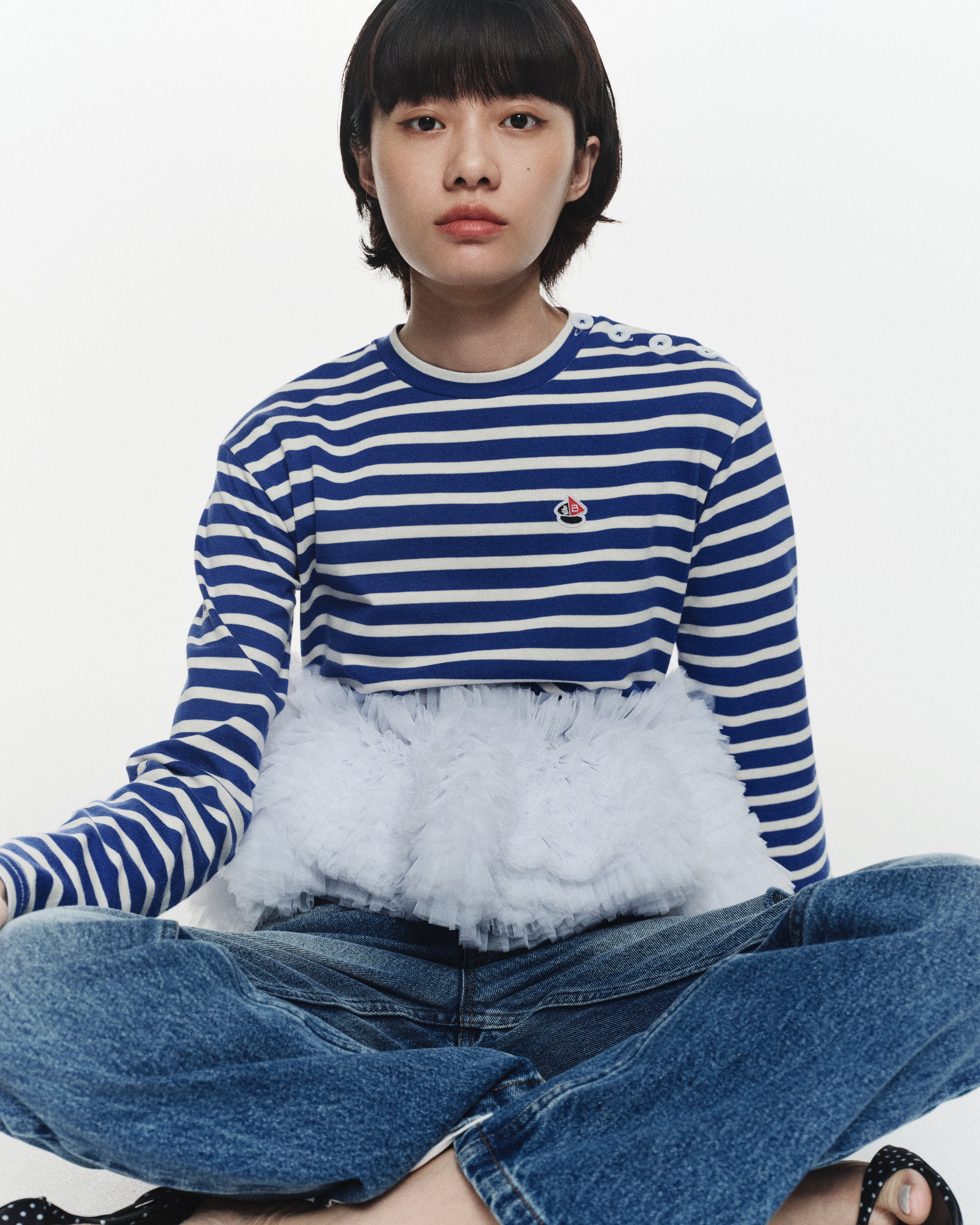 トップス bibiy FRANCINE TULLE TOP BIBIY. MADE | FRANCINE TULLE TOP BLUE｜Bibiy.