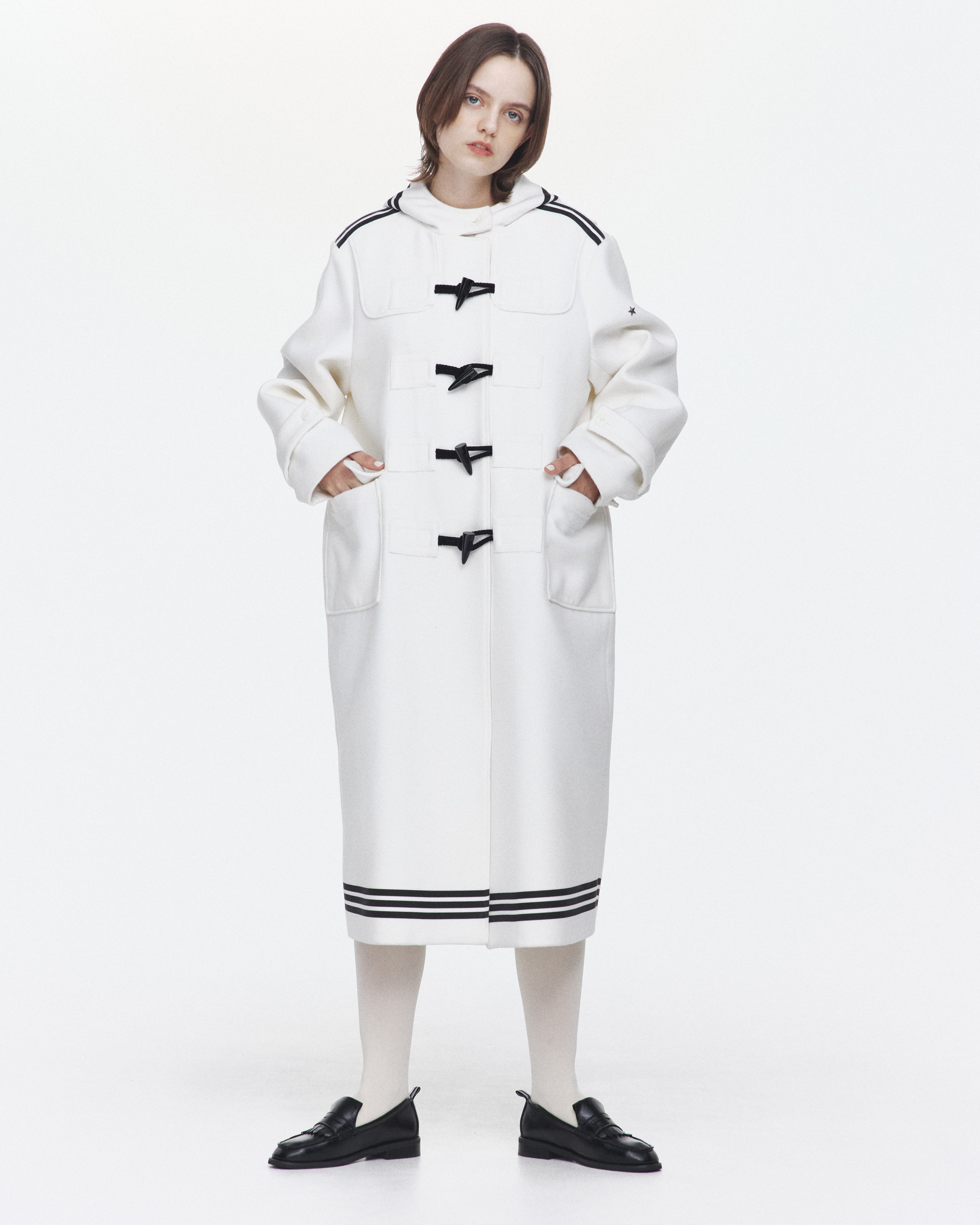 BIBIY. MADE | CHARLENE DUFFLE COAT WHITE｜Bibiy.