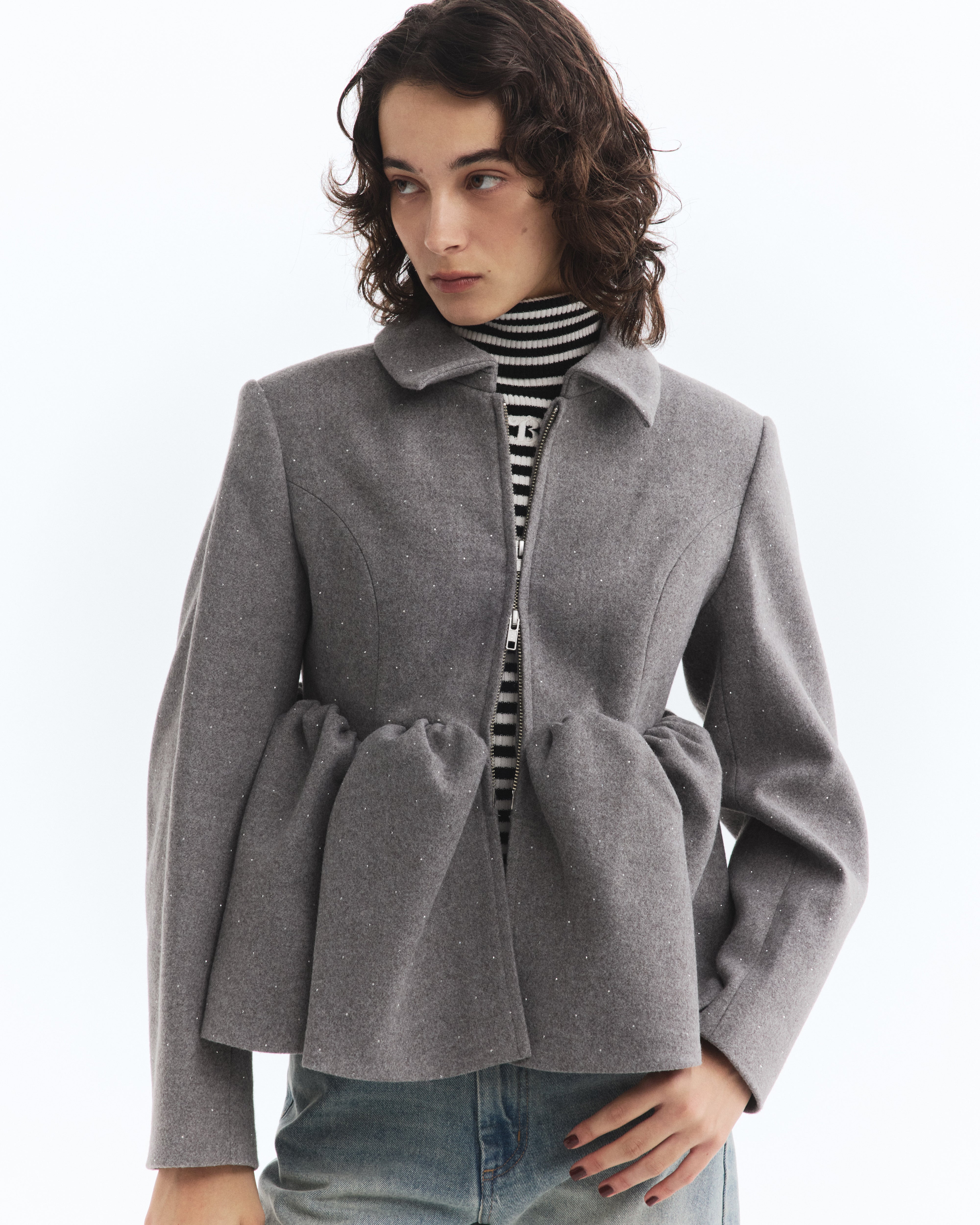 BIBIY. MADE | BIANCA SPARKLE JACKET GRAY｜Bibiy.