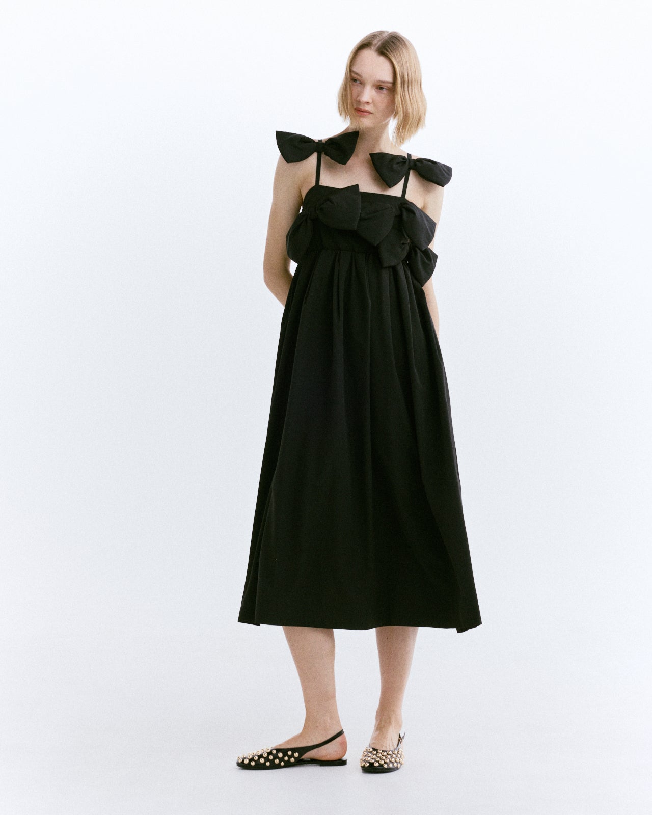 【新品未使用】THE SHISHIKUI ribbon cami/BLACK RIBBON CAMI