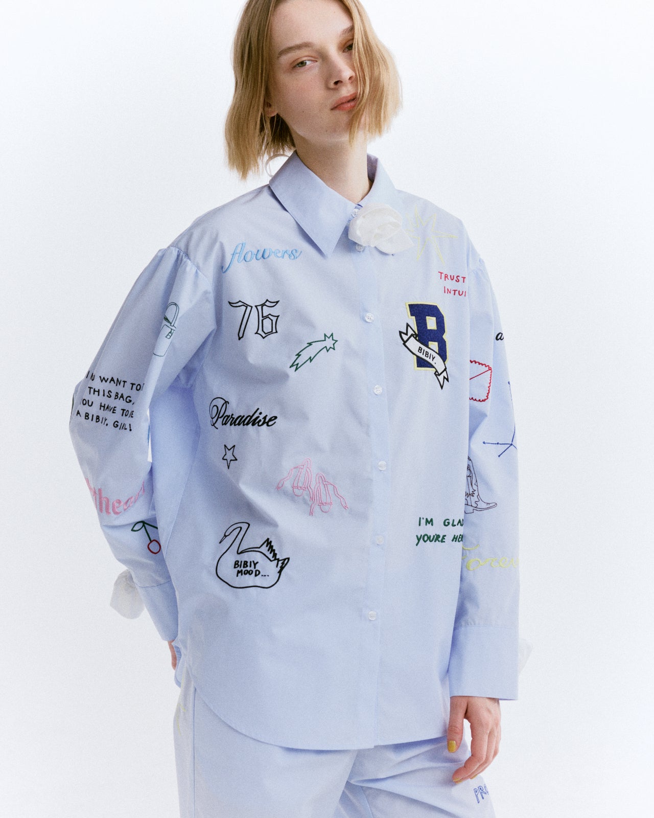 Bibiy 正規品 B. UNIVERSE SHIRT BIBIY. MADE | B. UNIVERSE SHIRT BLUE｜Bibiy.