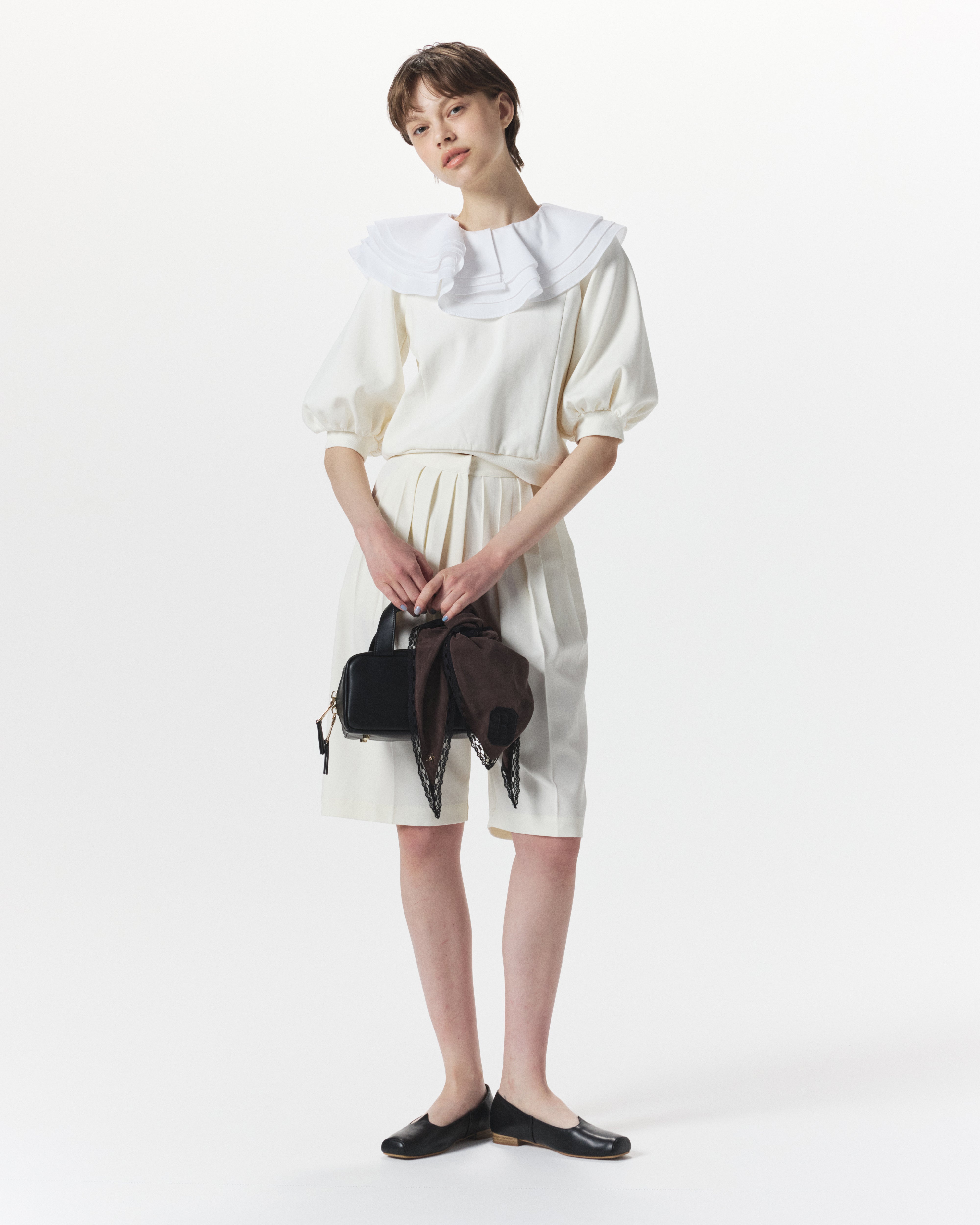 トップス bibiy PEONY COLLAR TOP BIBIY. MADE | PEONY COLLAT TOP IVORY｜Bibiy.