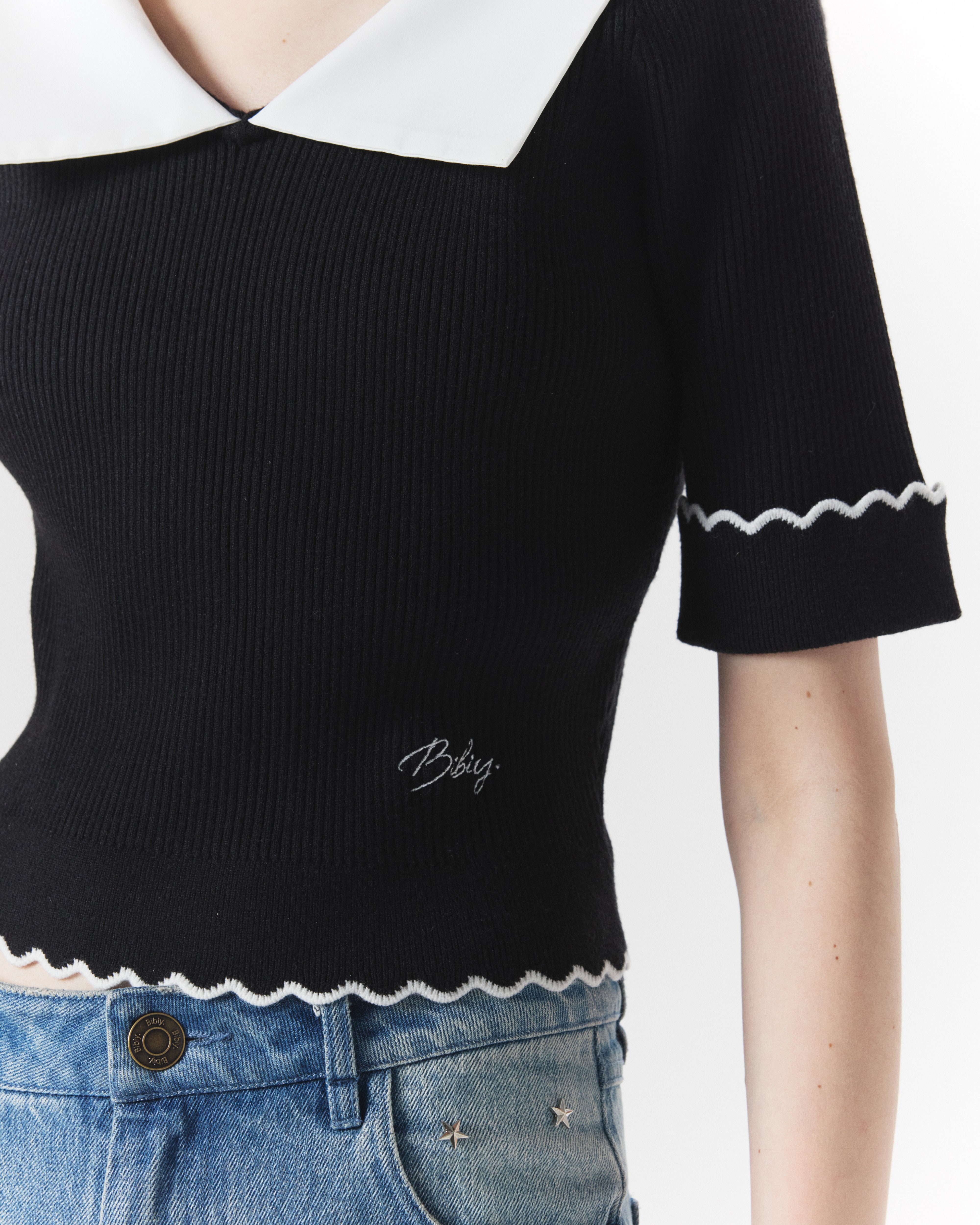 BIBIY. MADE | ANNABELLE KNIT TOP BLACK|Bibiy. BIBIY. MADE | ANNABELLE KNIT TOP BLACK|Bibiy.